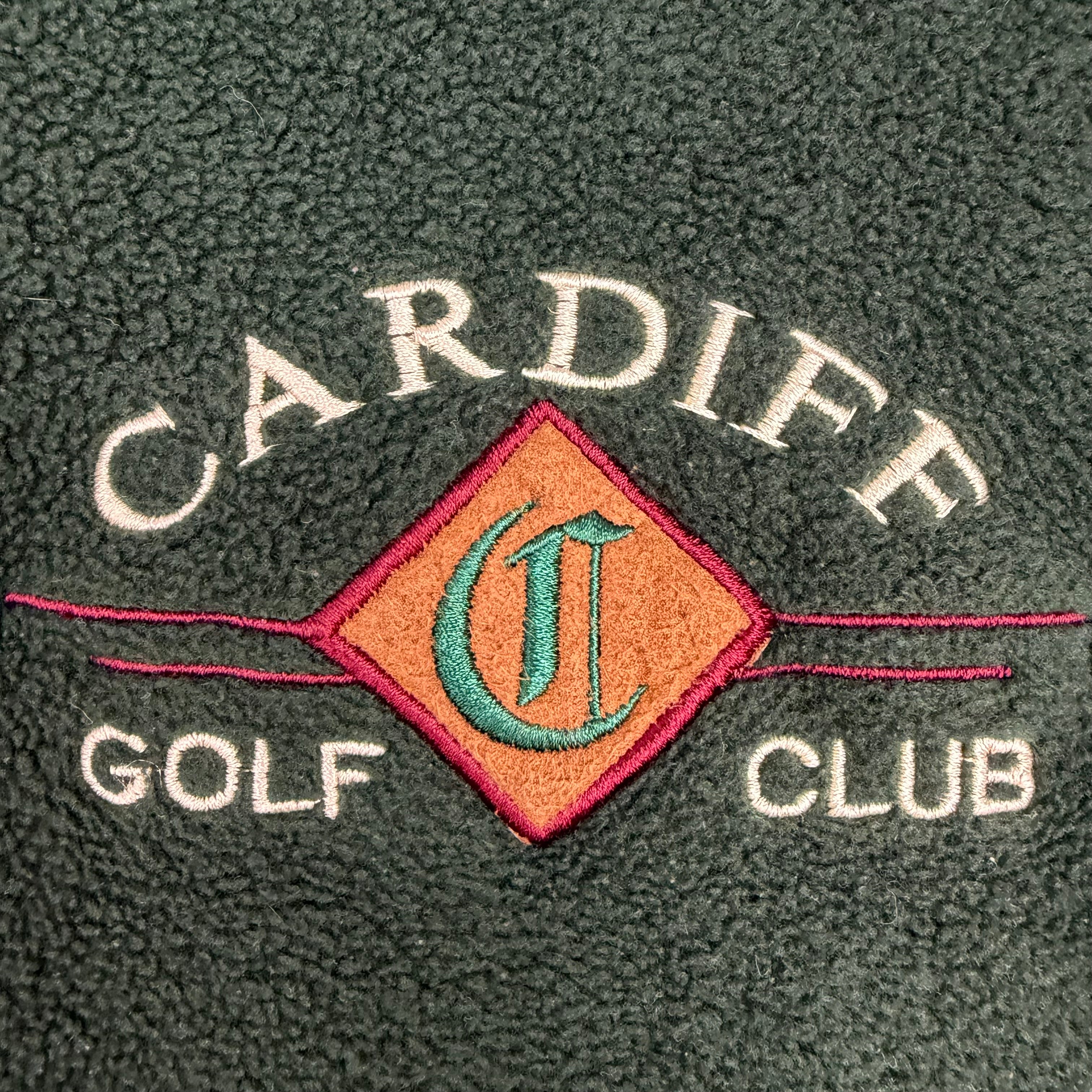 Vintage Cardiff Golf Club Fleece Quarter Zip Green