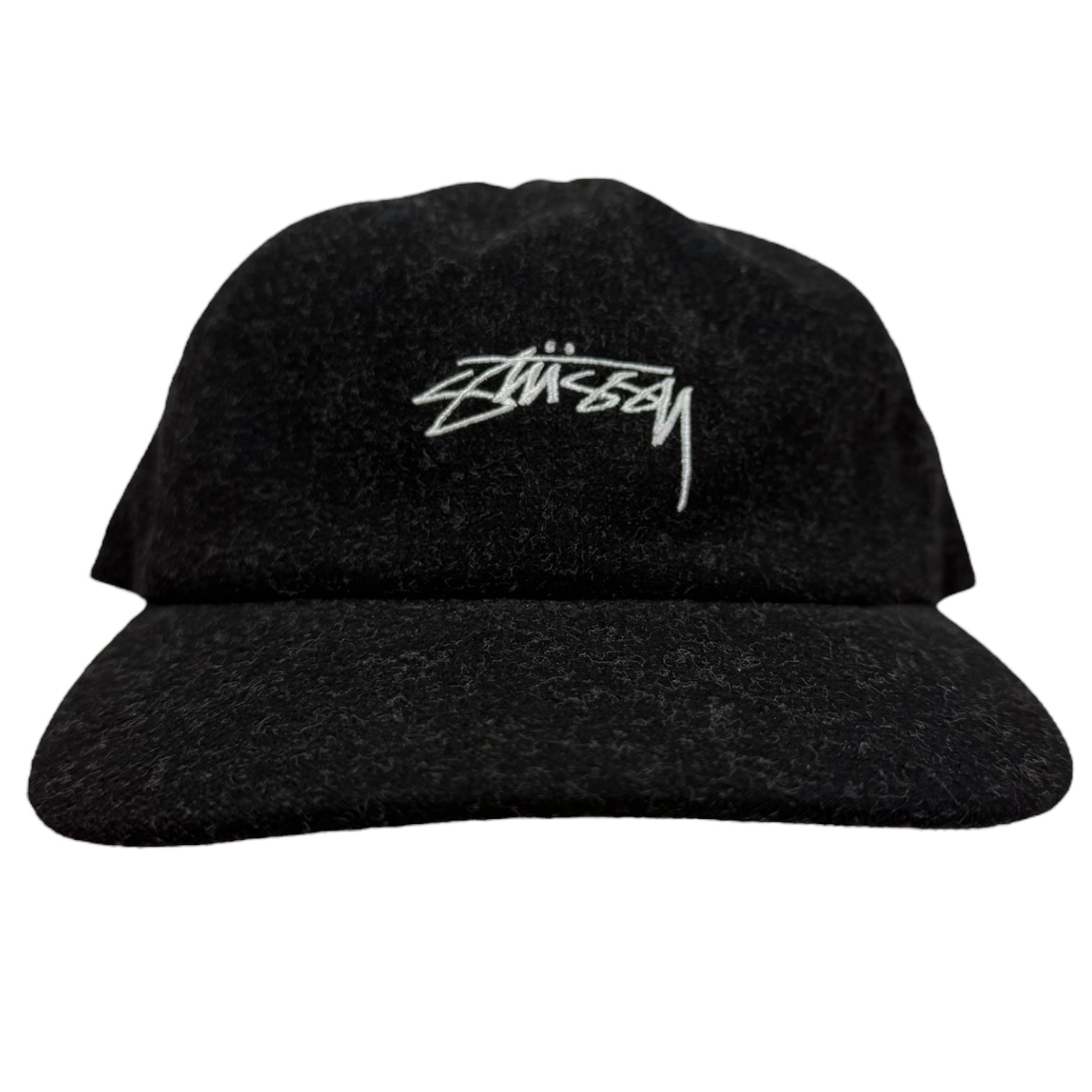 Stüssy Fuzzy Strapback Hat Black