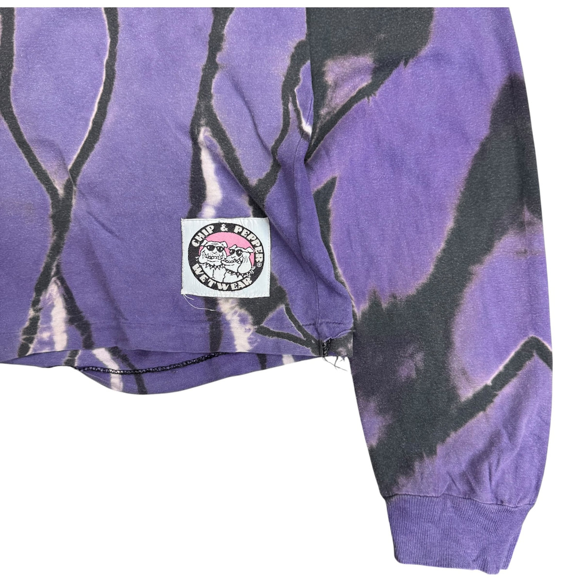 Vintage Chip And Pepper Wetwear Tie Dye L/S Tee Purple