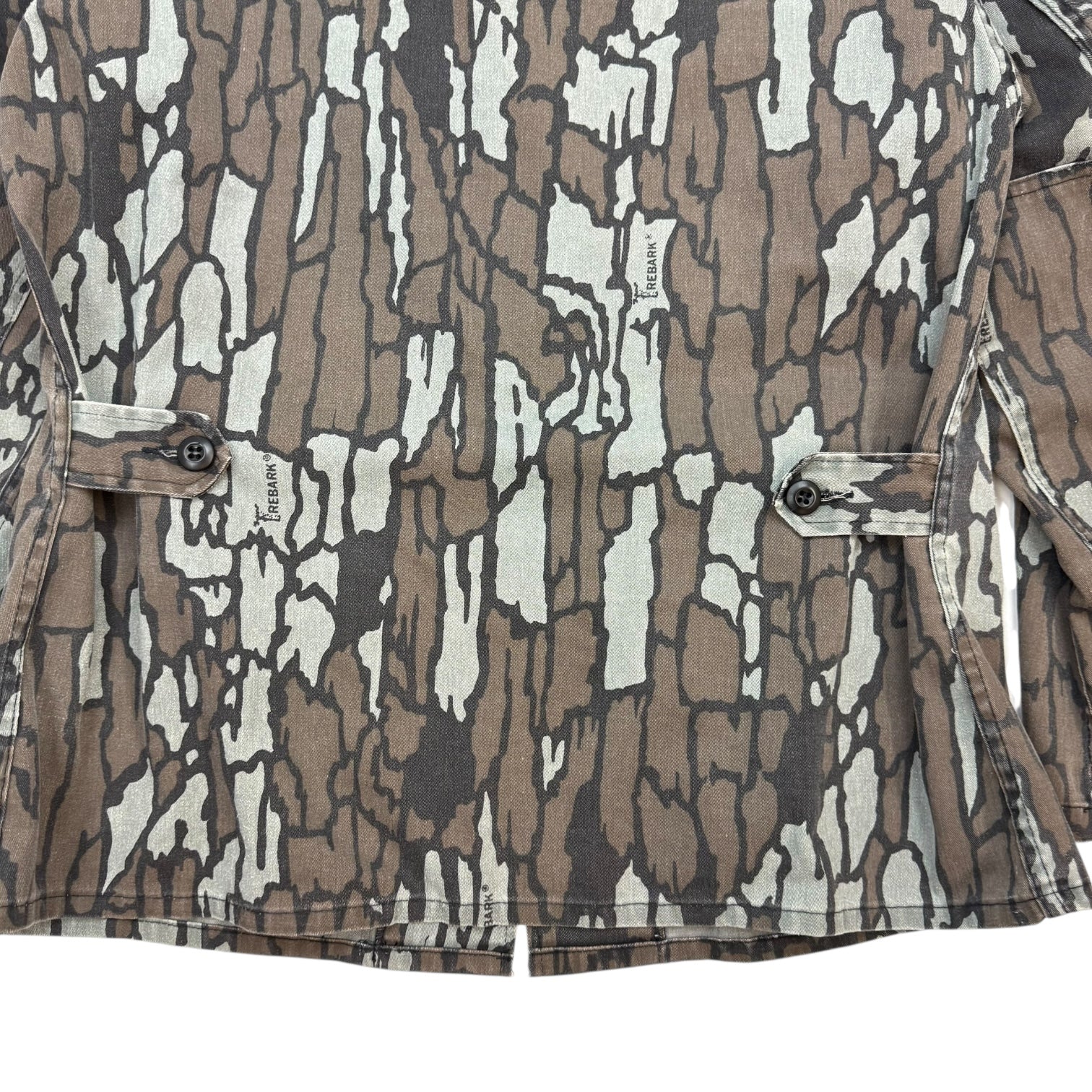 Vintage Cabelas Button Up Jacket Tree Bark Camo