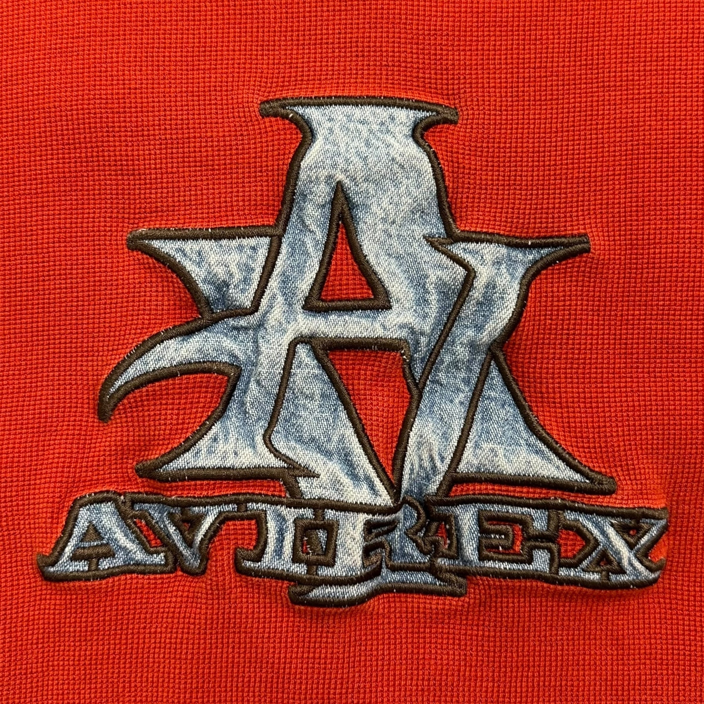 Vintage Avirex Waffle Knit Denim L/S Tee Orange