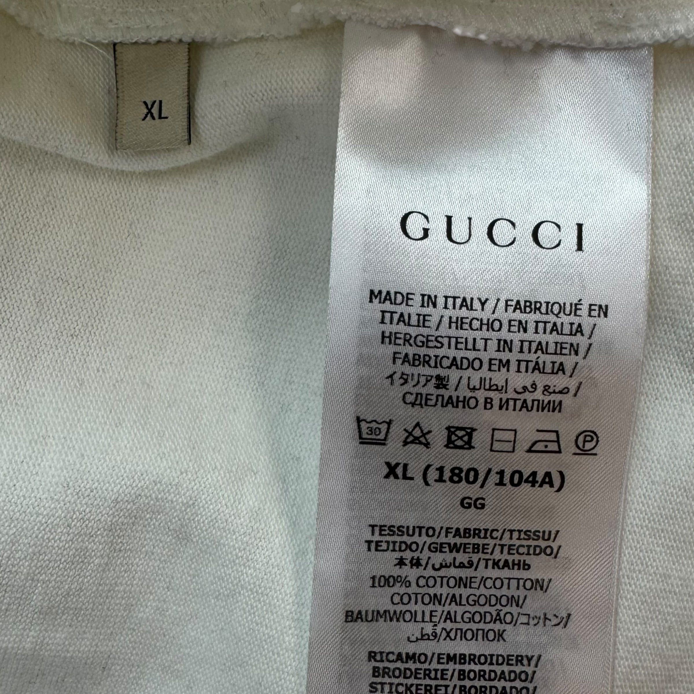 Gucci Web Logo Polo Tee White