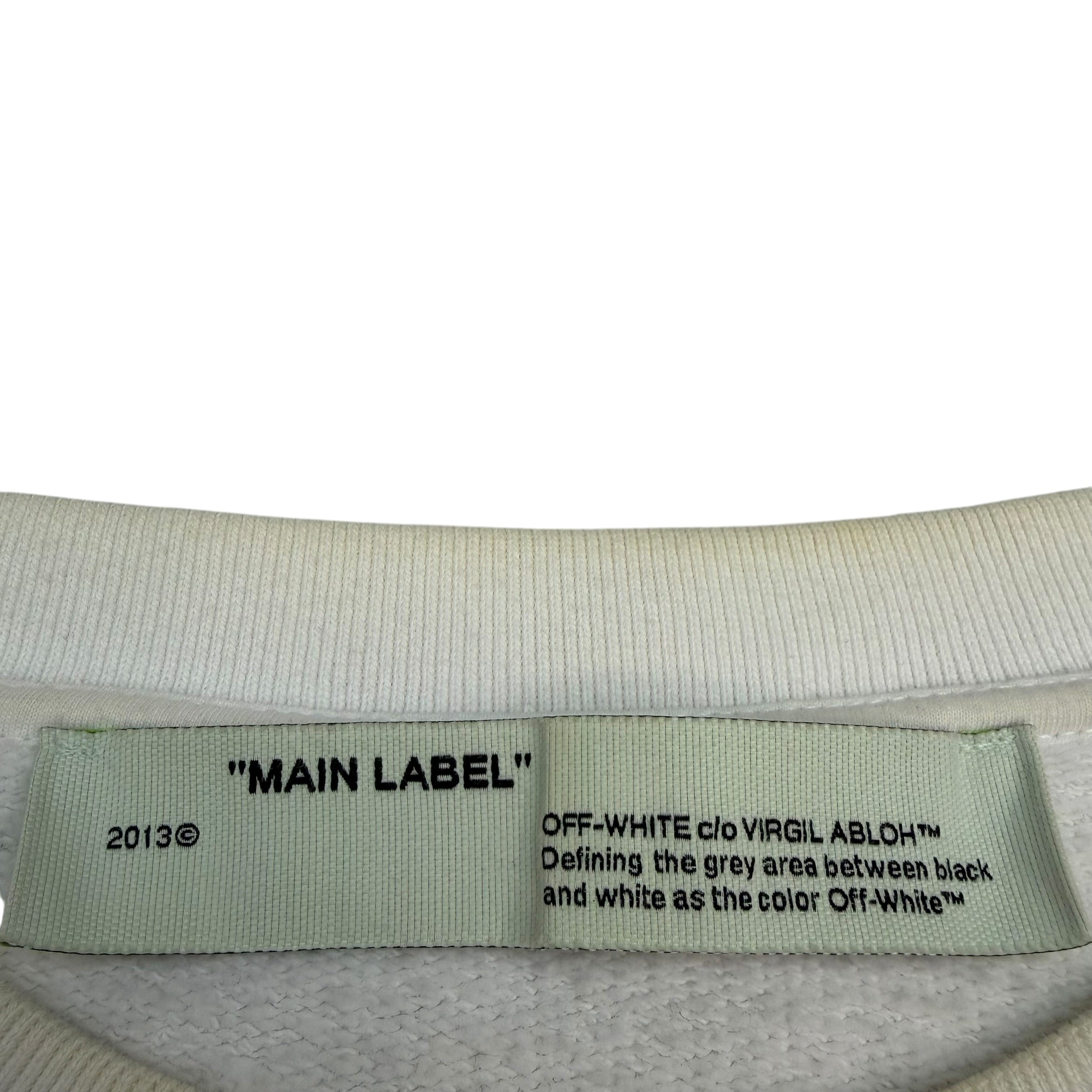 Off White Airport Tape Over Crewneck White