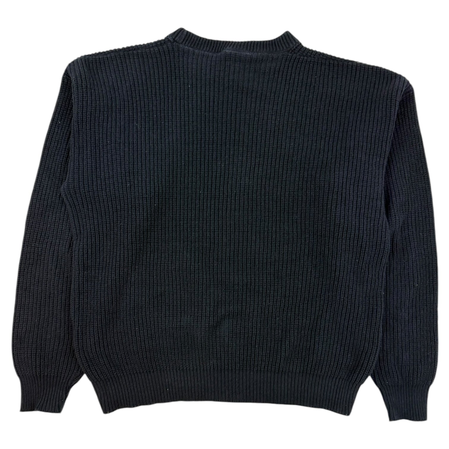 Vintage Vision Streetwear Knit Sweater Black