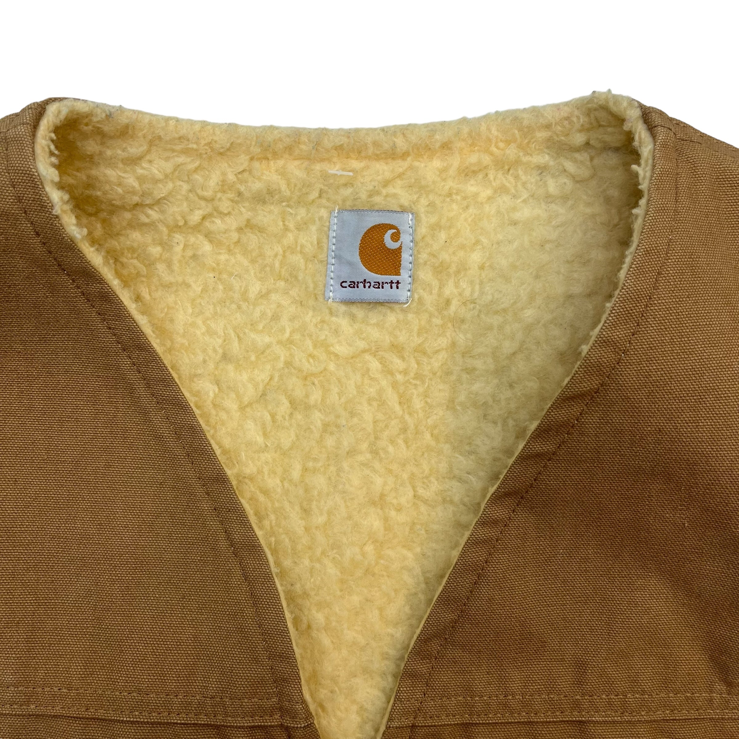 60’s Carhartt Sherpa Lined Vest Brown