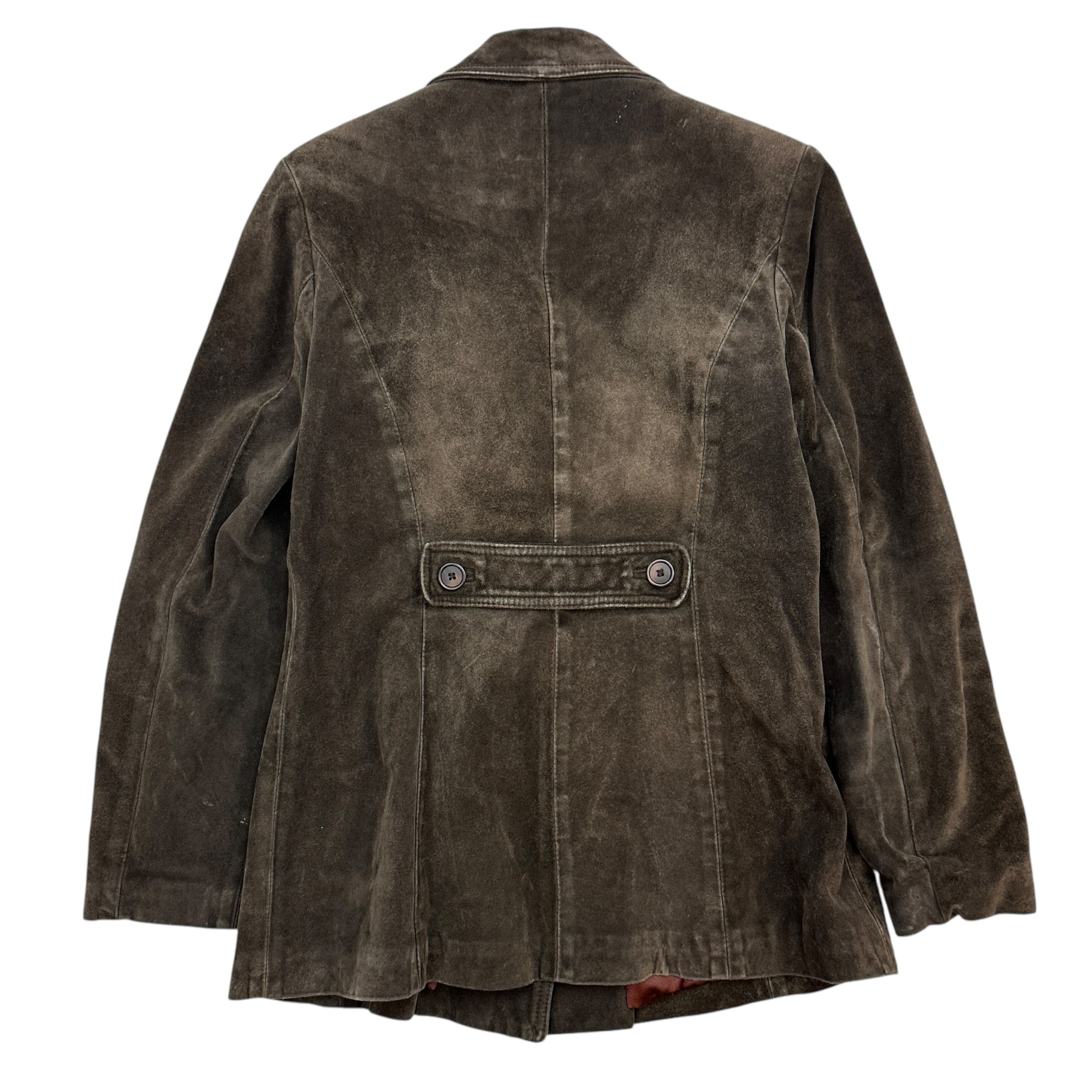 (W) Vintage Danier Leather Suede Blazer Chocolate Brown