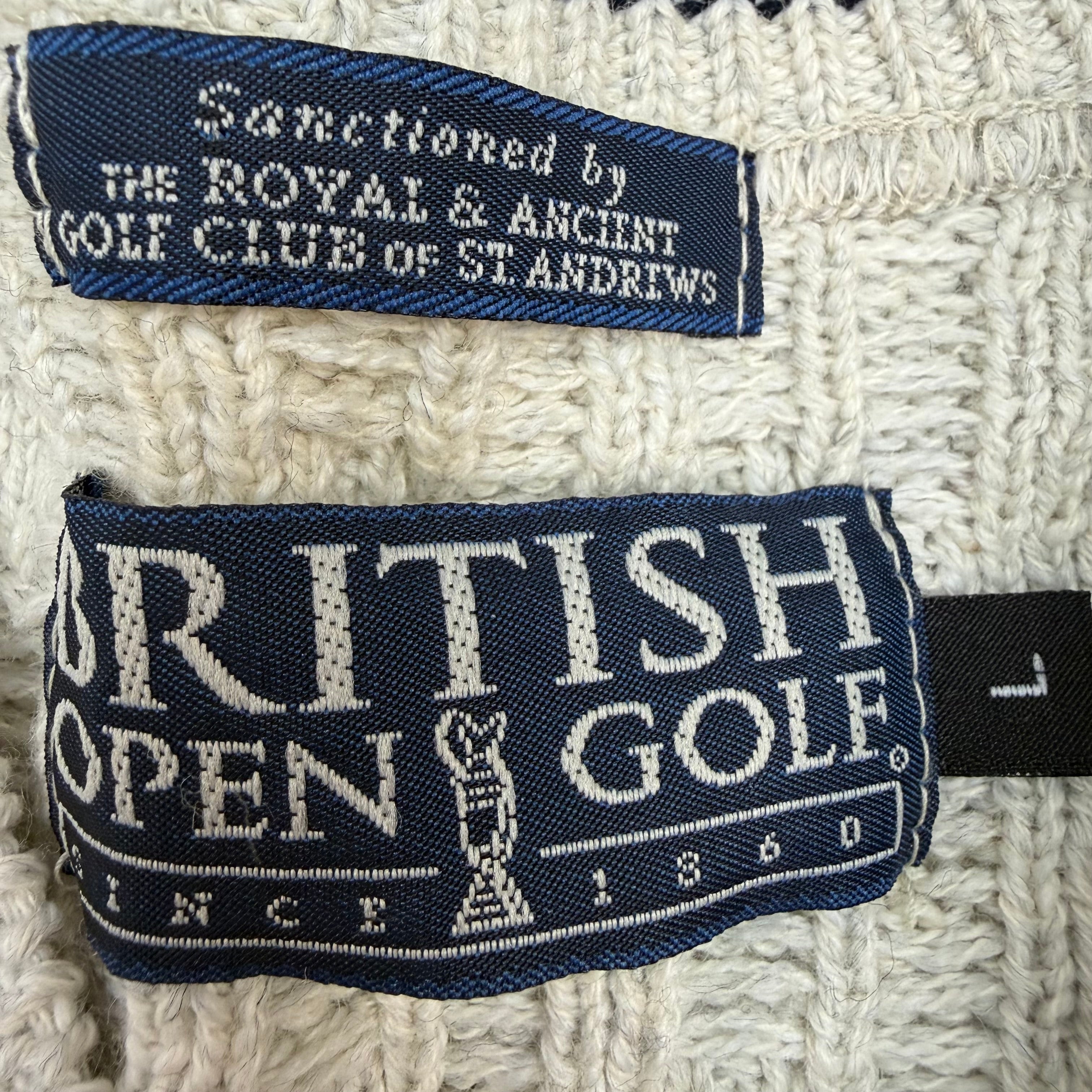Vintage British Open Golf Knit Vest Grey