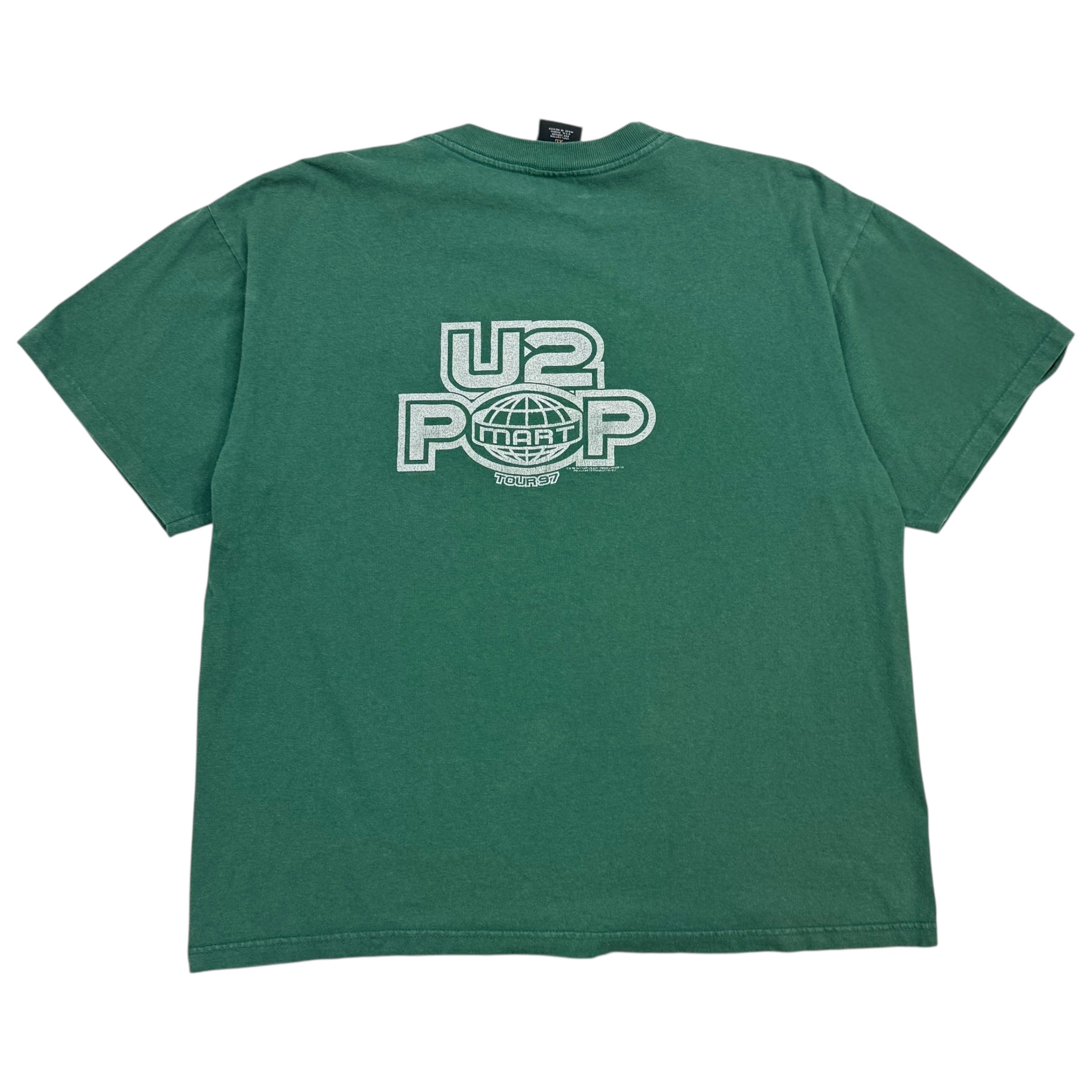 1997 U2 Pop Mart Tour Tee Green