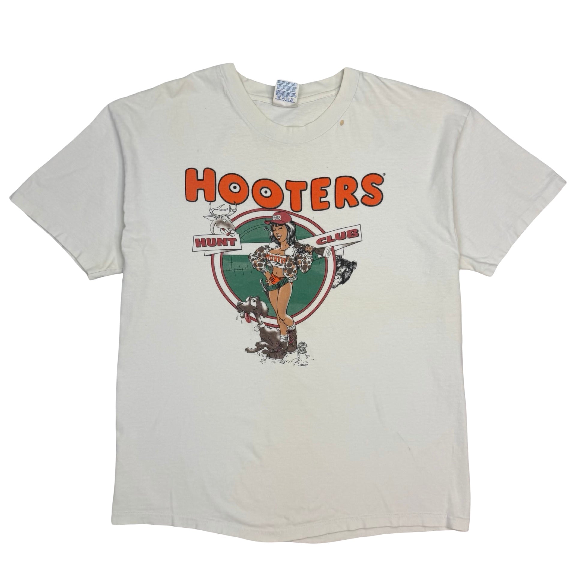 1993 Hooters Hunt Club “On Target” Tee White