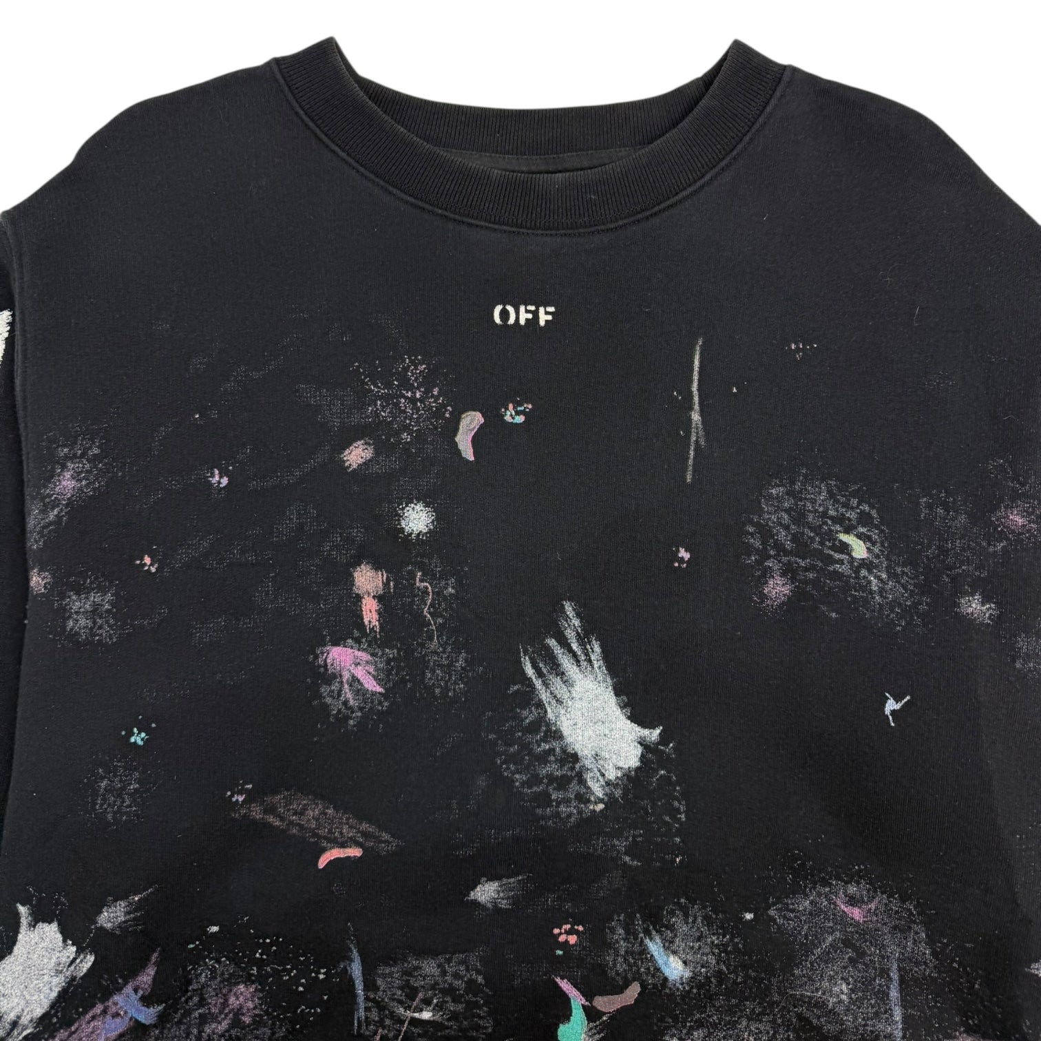 Off-White Galaxy Brushed Crewneck Black/Multi