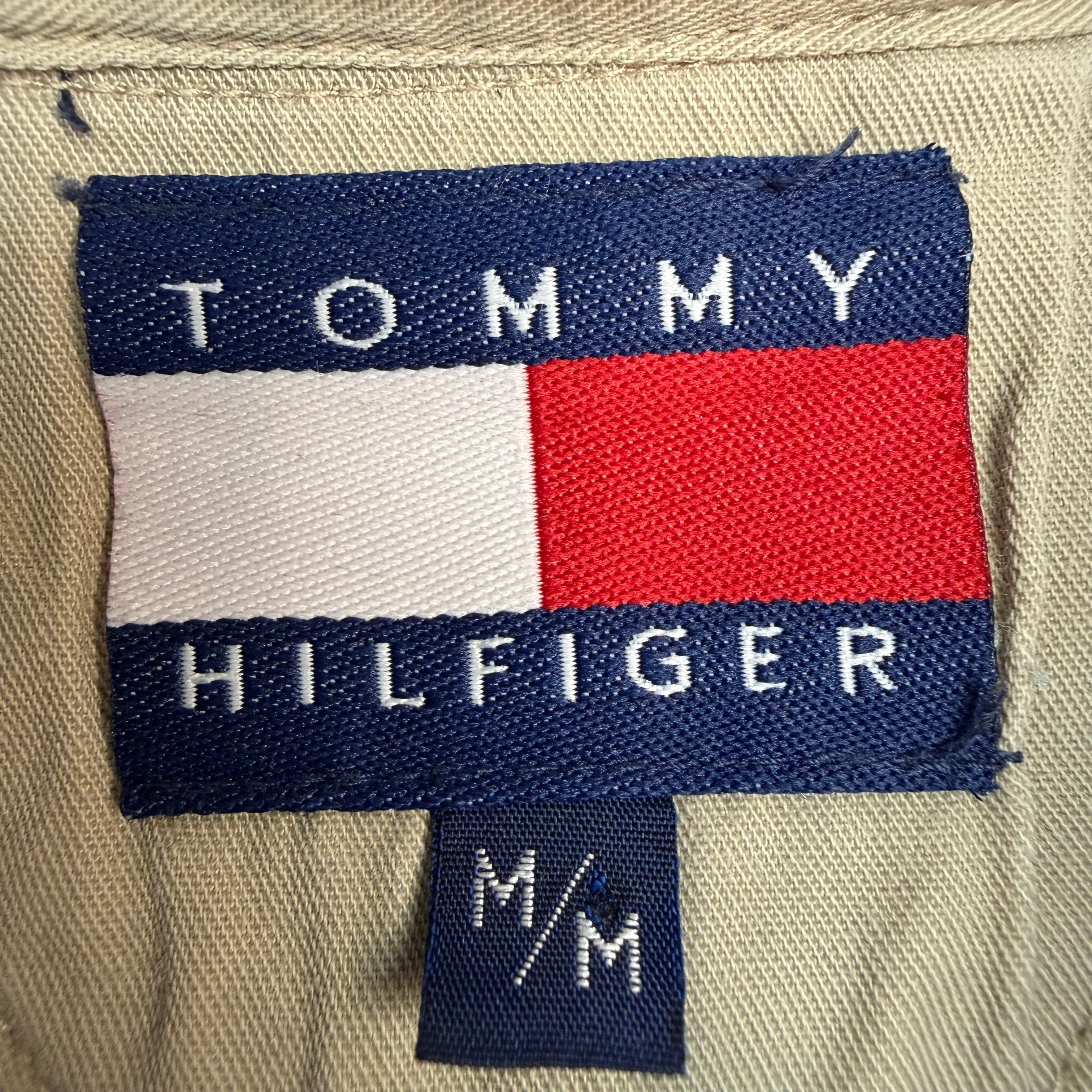 Vintage Tommy Hilfiger Plaid Denim Button Up Blue