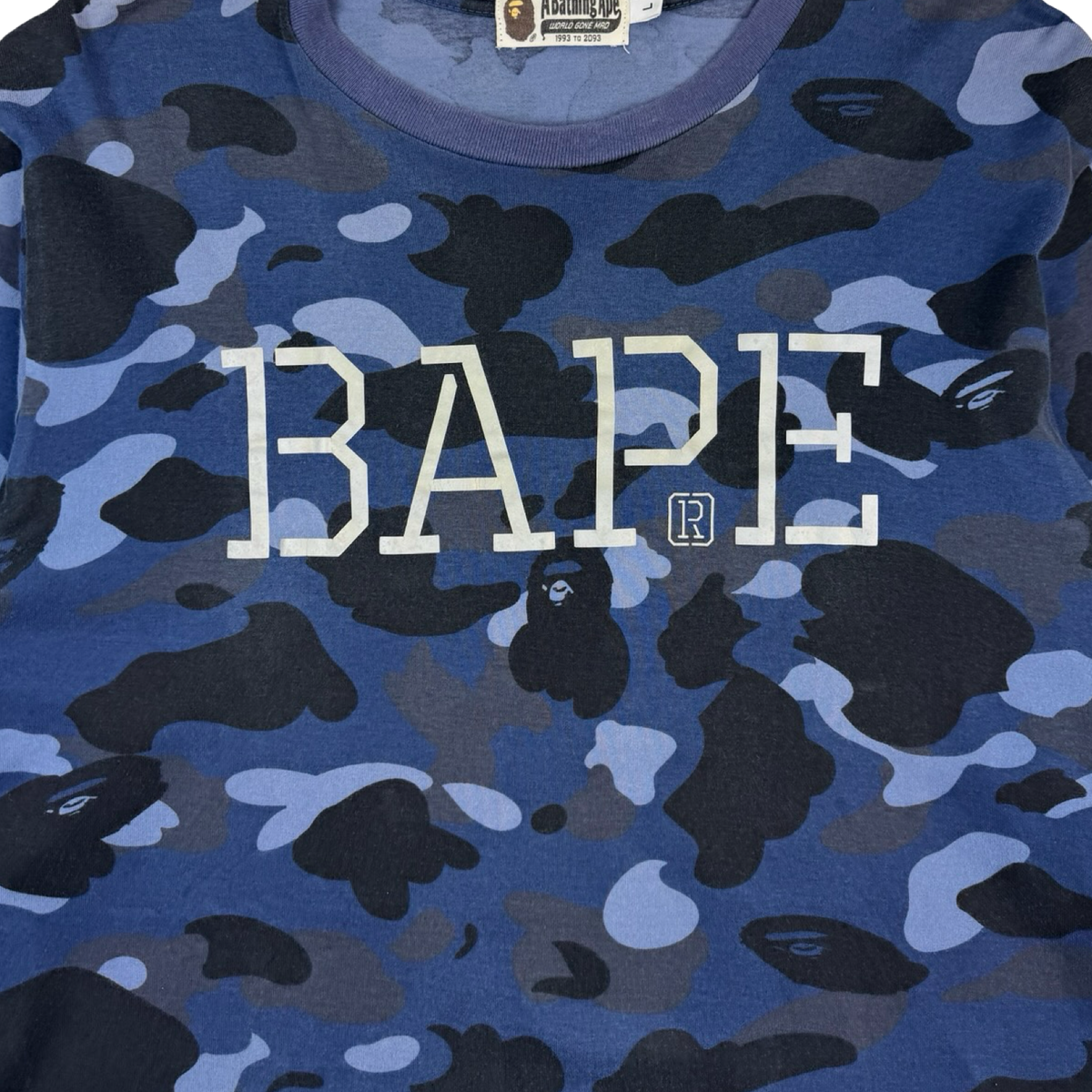 BAPE ABC Camo Longsleeve T-Shirt Blue