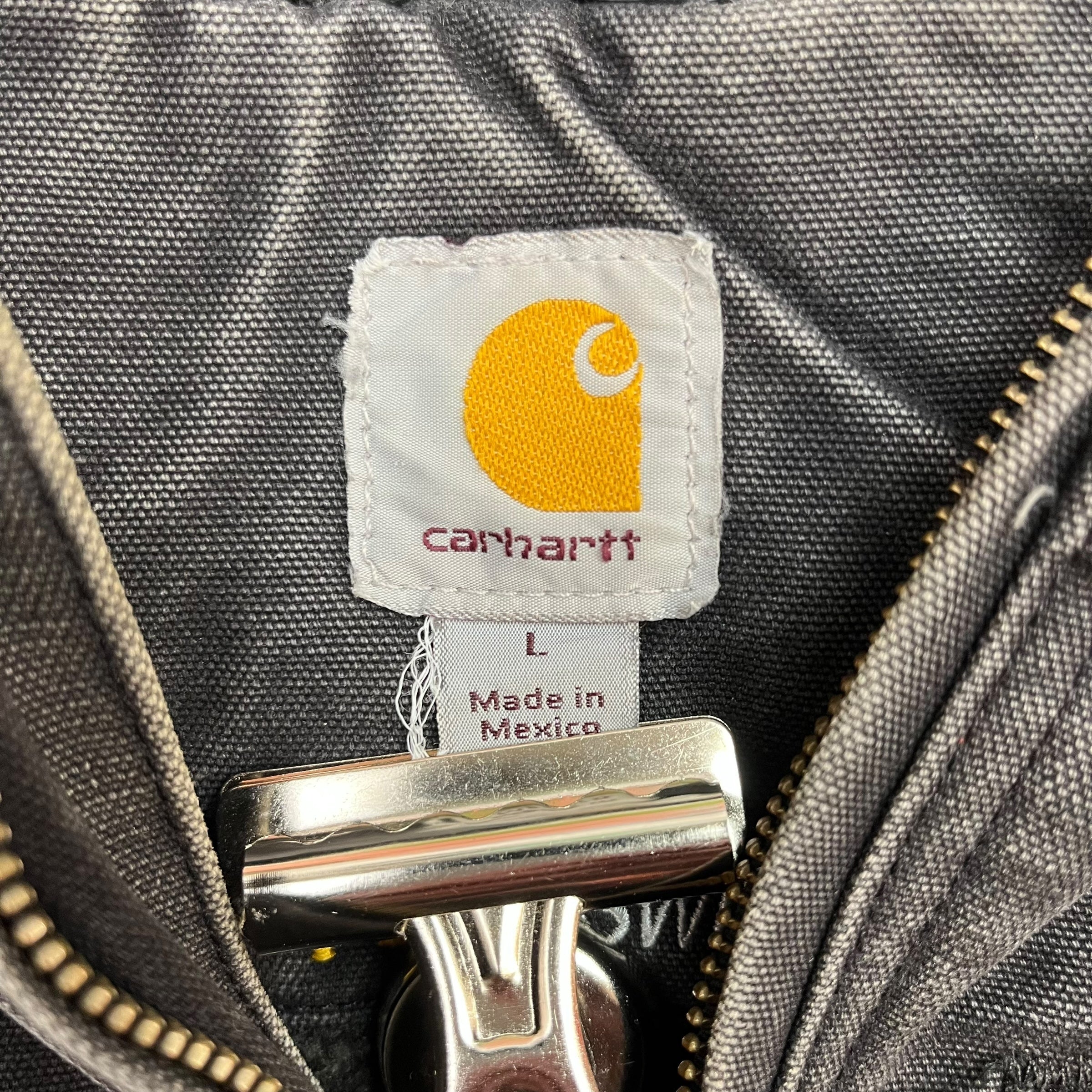 Vintage Carhartt J130 DKB Hooded Jacket Dark Grey