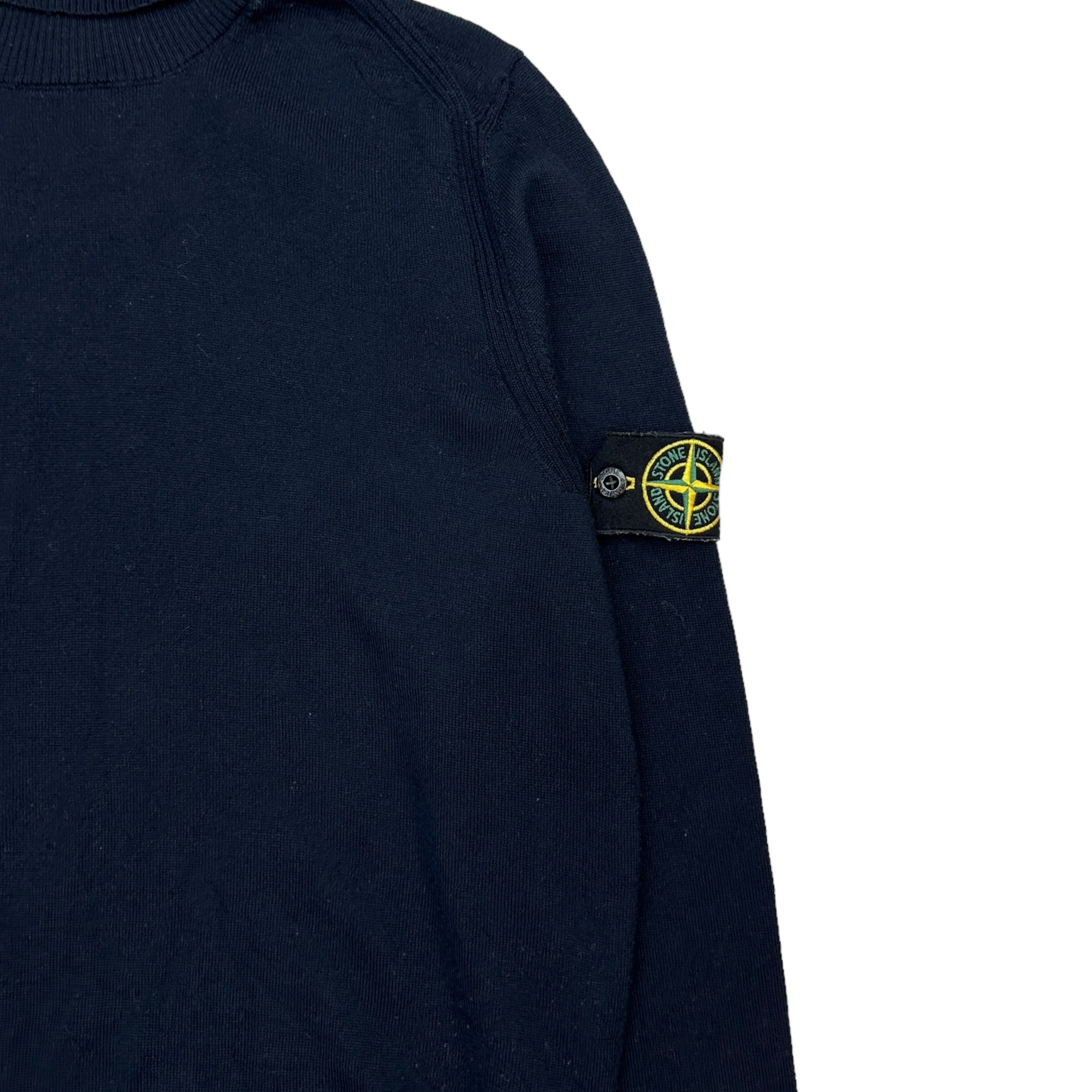 Stone Island Wool Knit Turtle Neck Navy