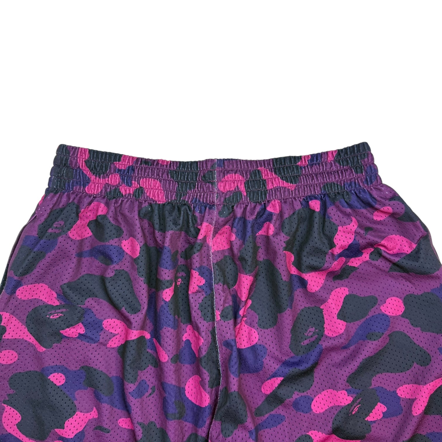 Bape Colour Camo Wide Fit Basketball Shorts Purple Camo