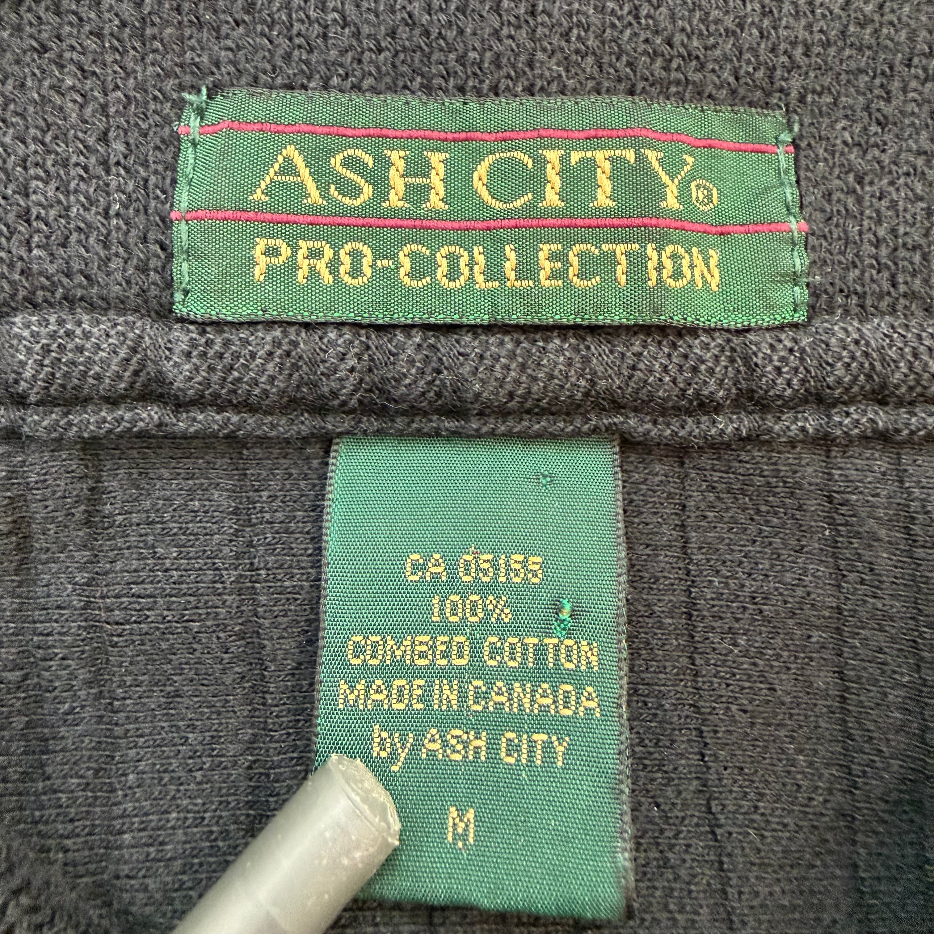 Vintage Ash City Pro Collective Embroidered Golf Polo Black