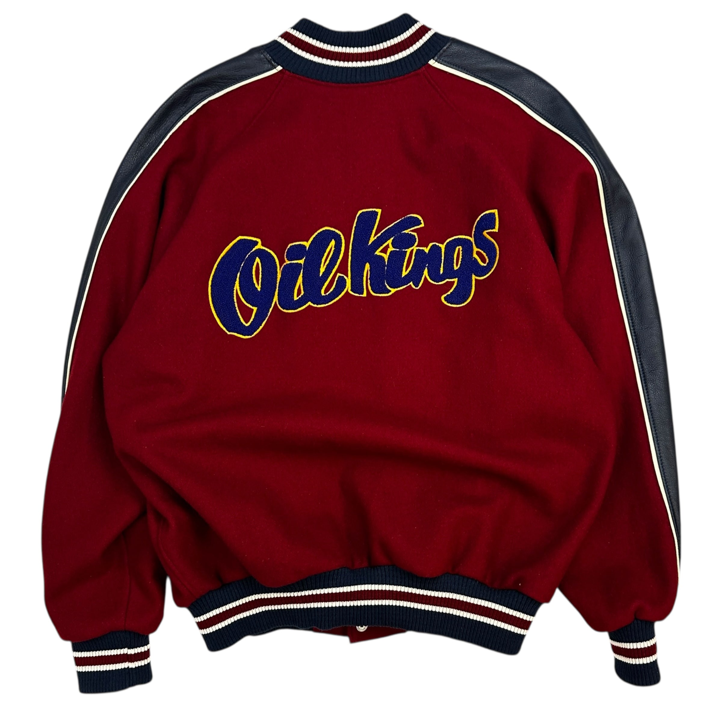 Vintage Edmonton Oil Kings Varsity Jacket Maroon