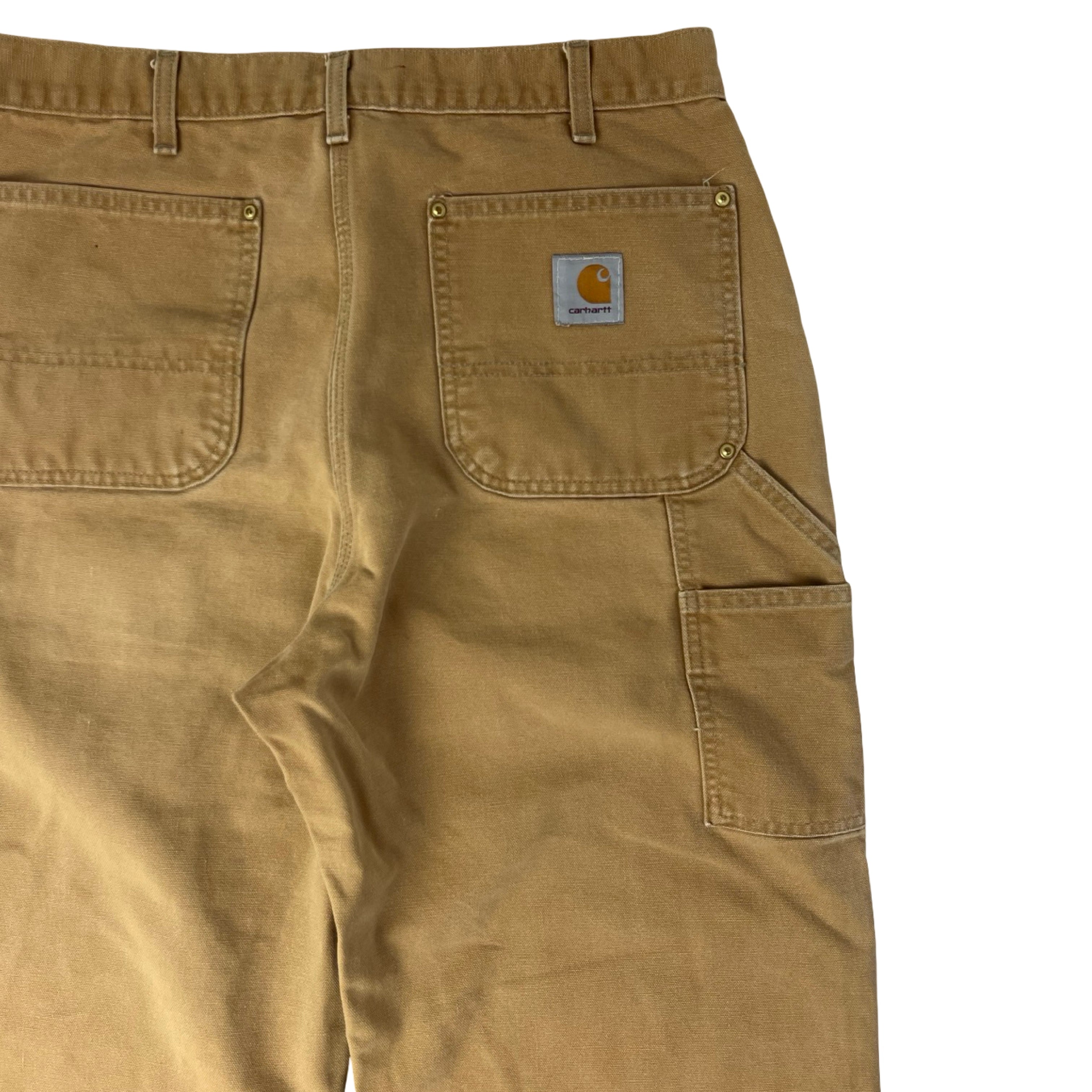 Vintage Carhartt Double Knee Carpenter Pants Faded Khaki