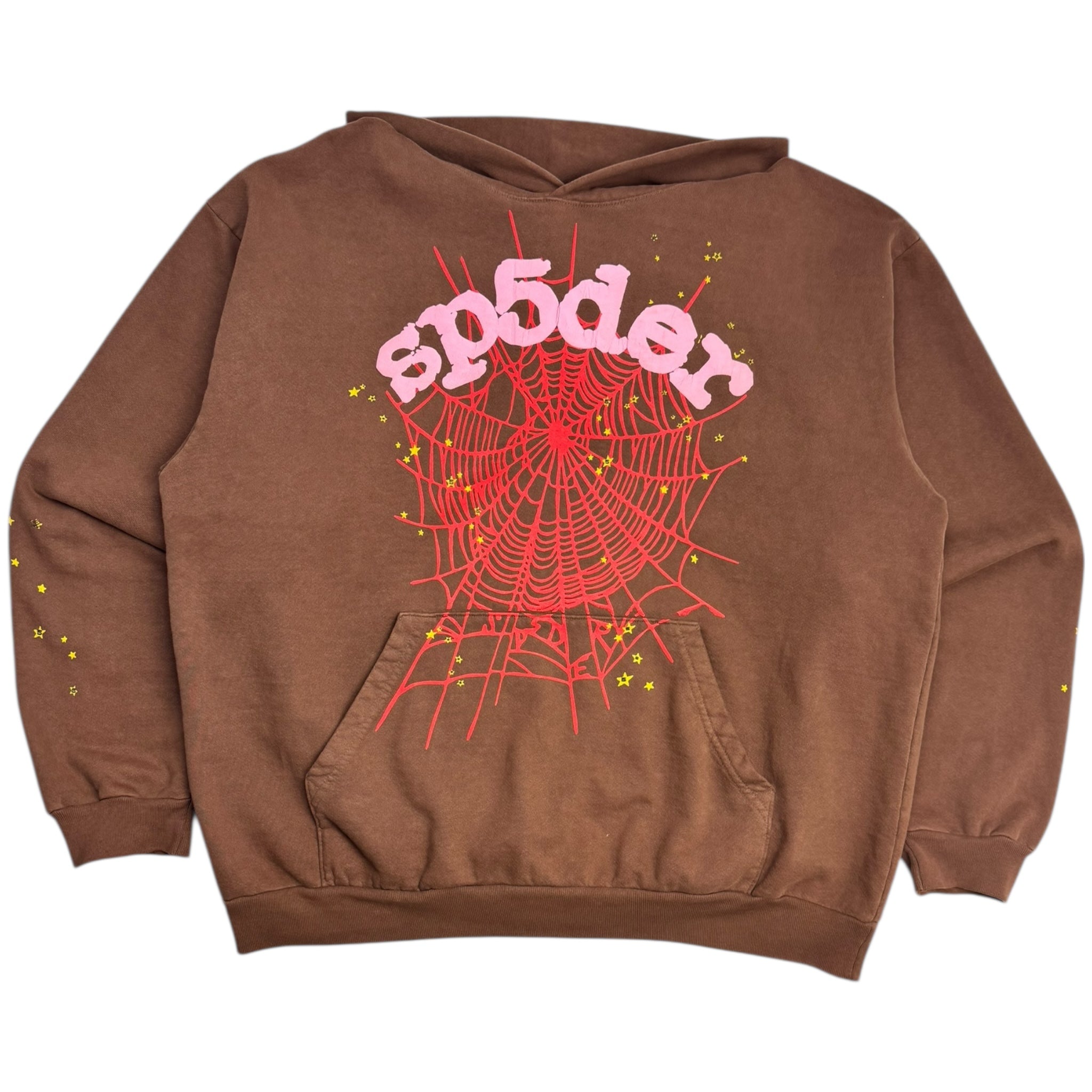 Sp5der Web Hoodie Brown