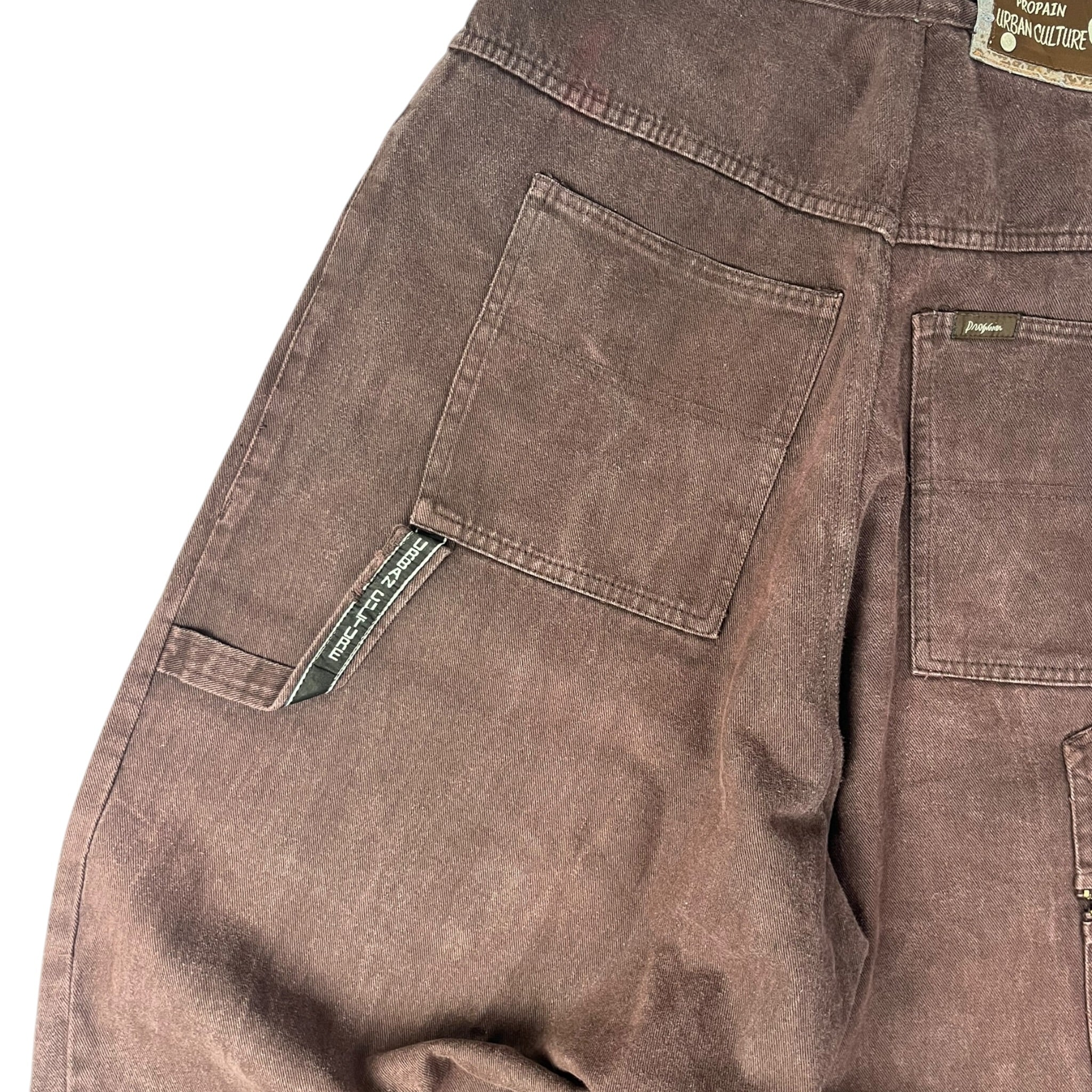 Vintage Propain Urban Culture Extremely Baggy Pants Brown