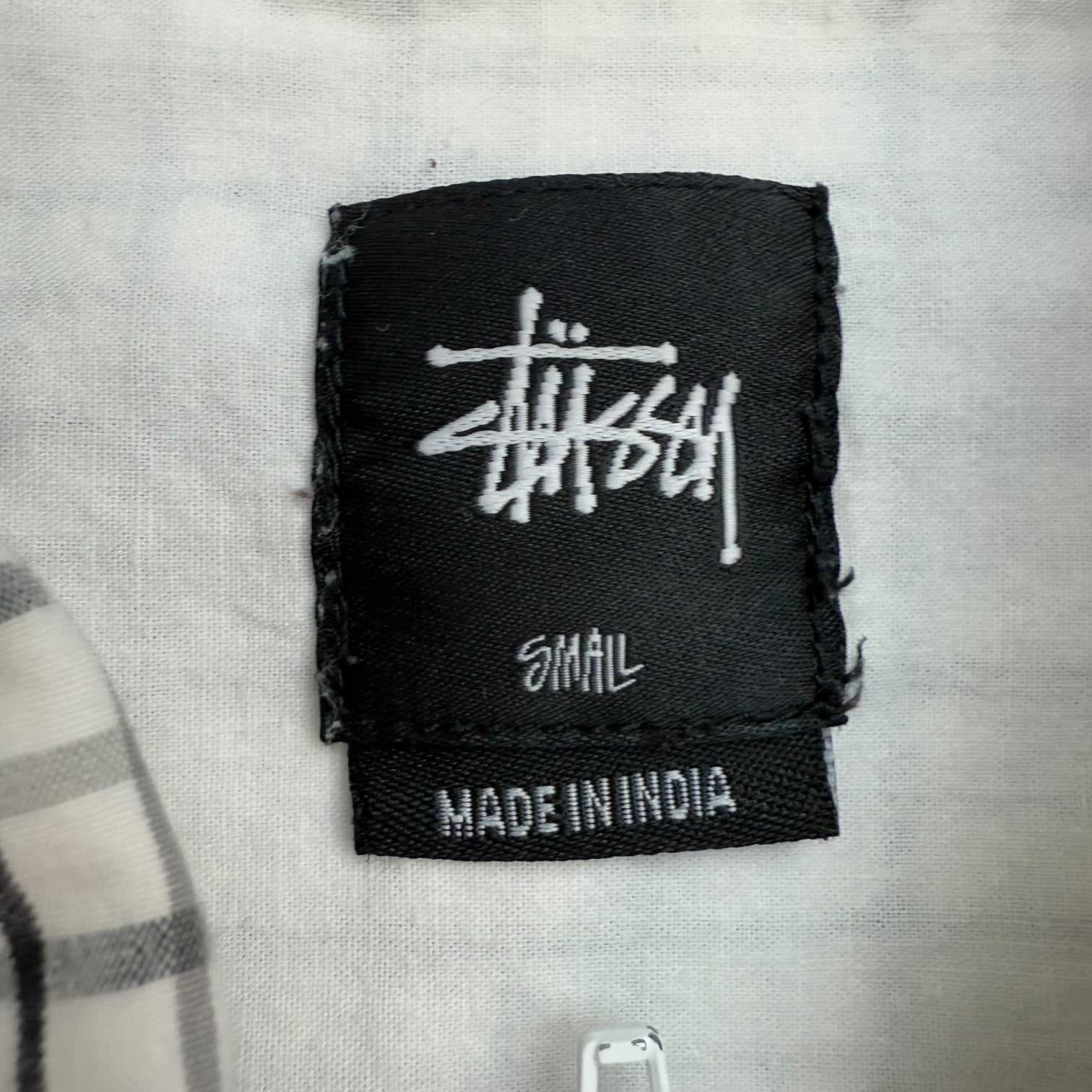 Stussy Equipped Zip Up Plaid Shirt White/Black