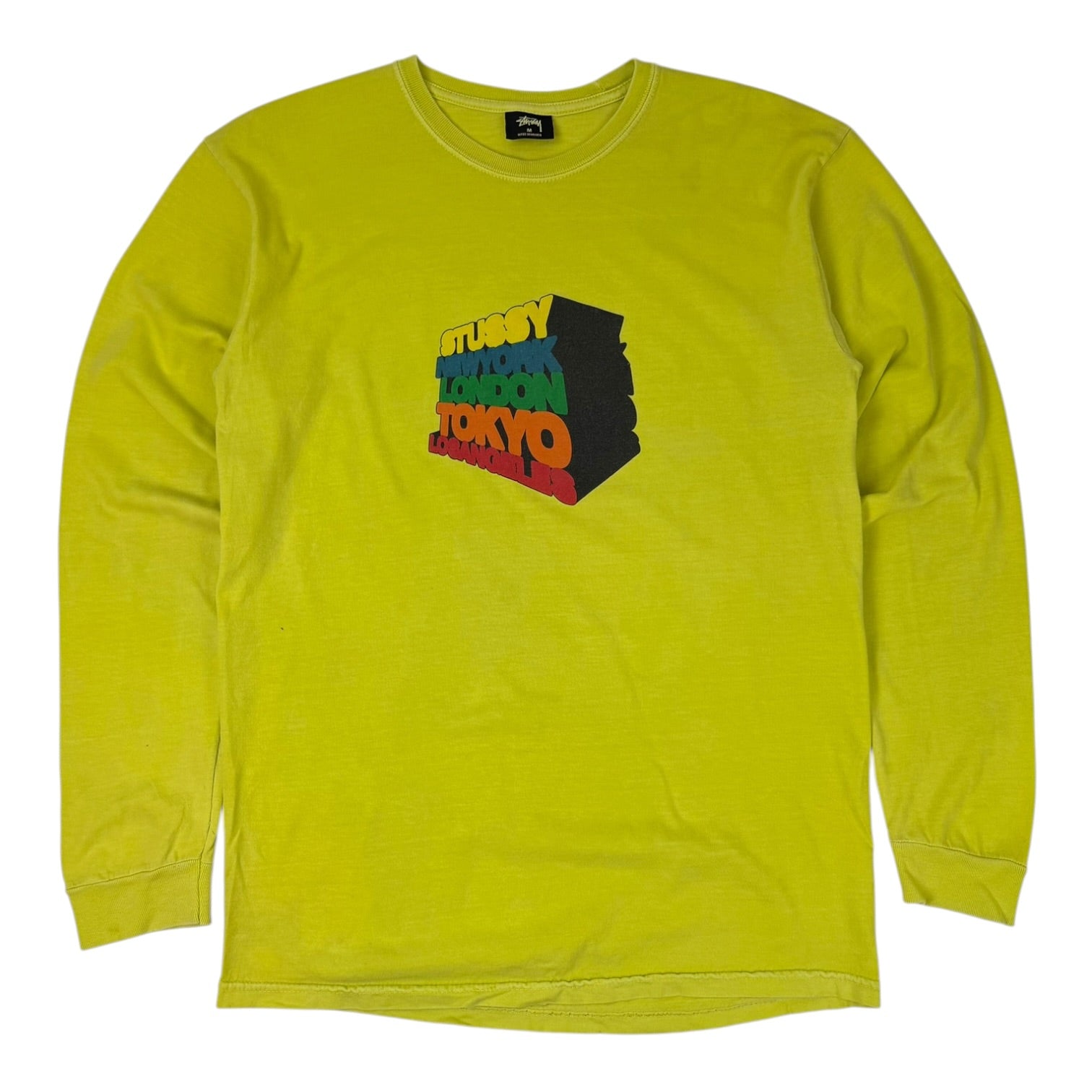 Stussy World Tour Long Sleeve Shirt Yellow