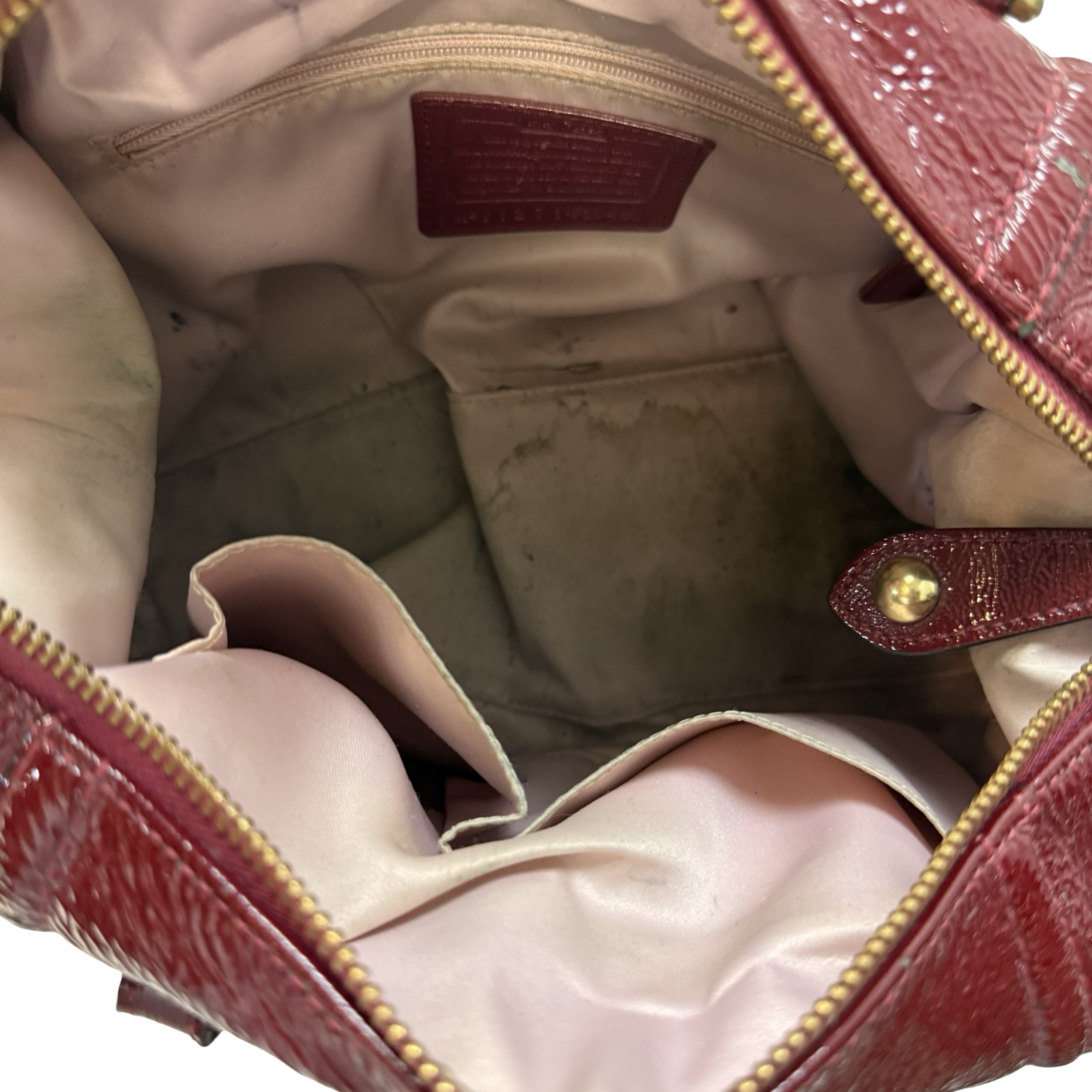 (W) Vintage Coach Ashley Satchel Red