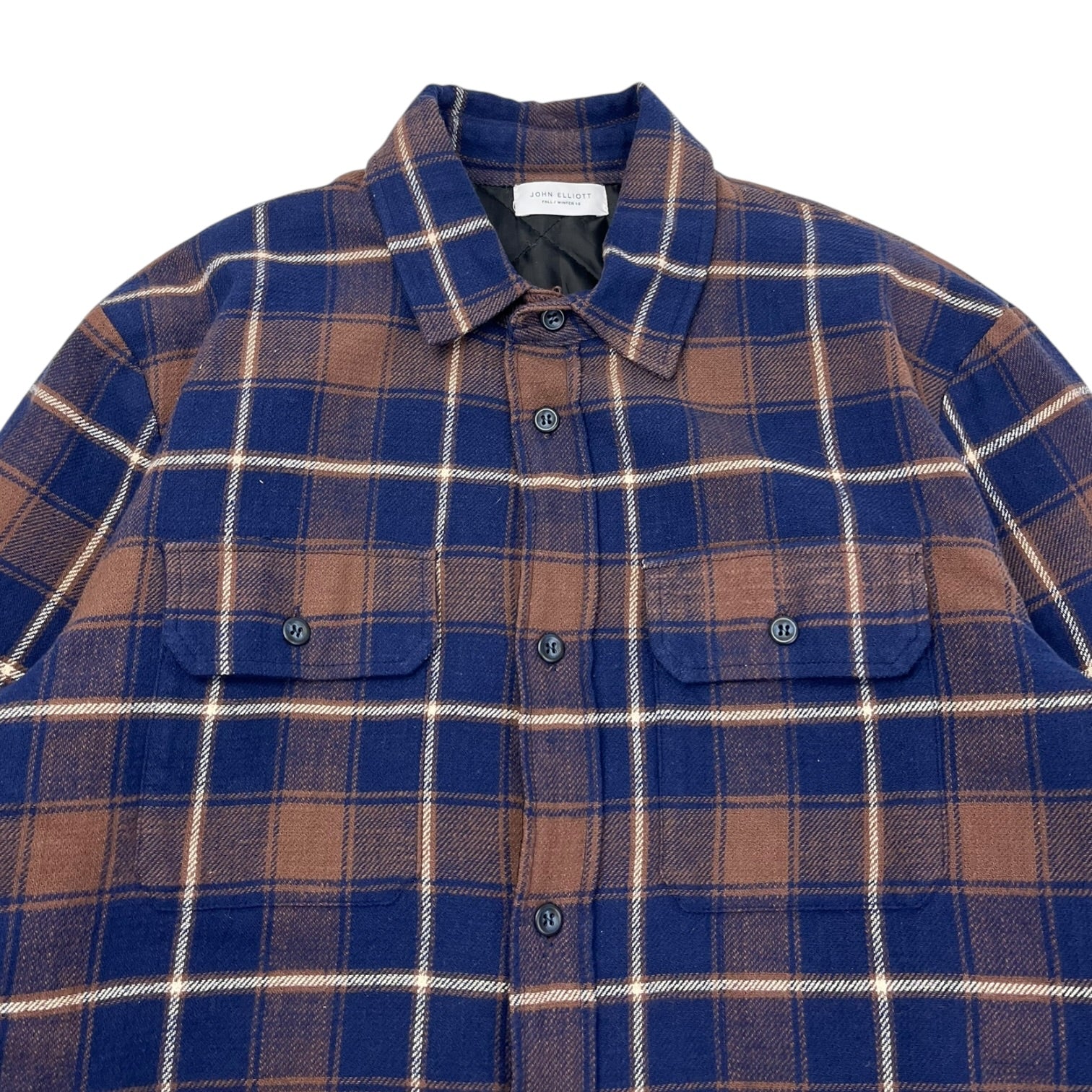 John Elliott Checked Cotton-Flannel Padded Overshirt