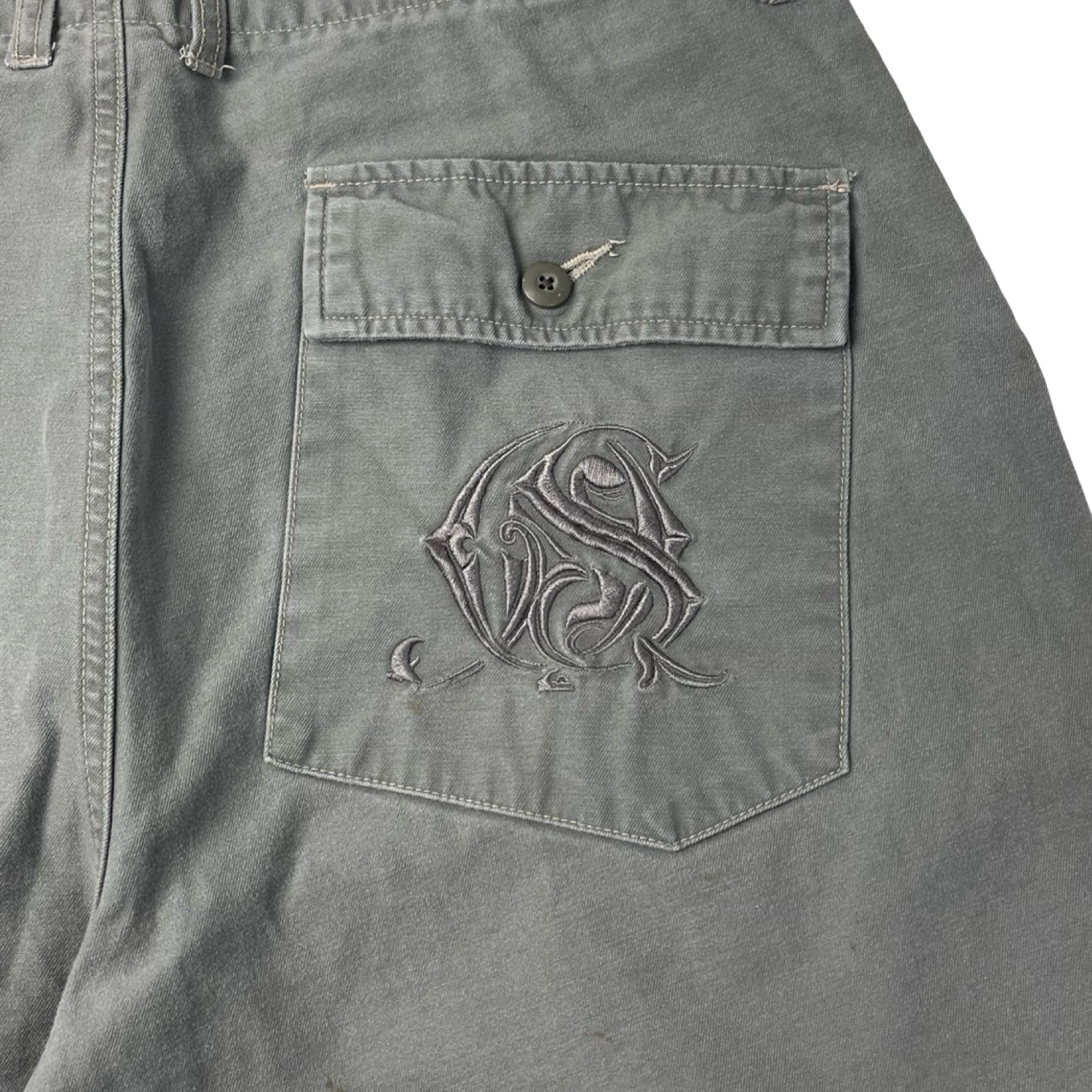 Vintage Y2K Quiksilver Embroidered Surf Shorts