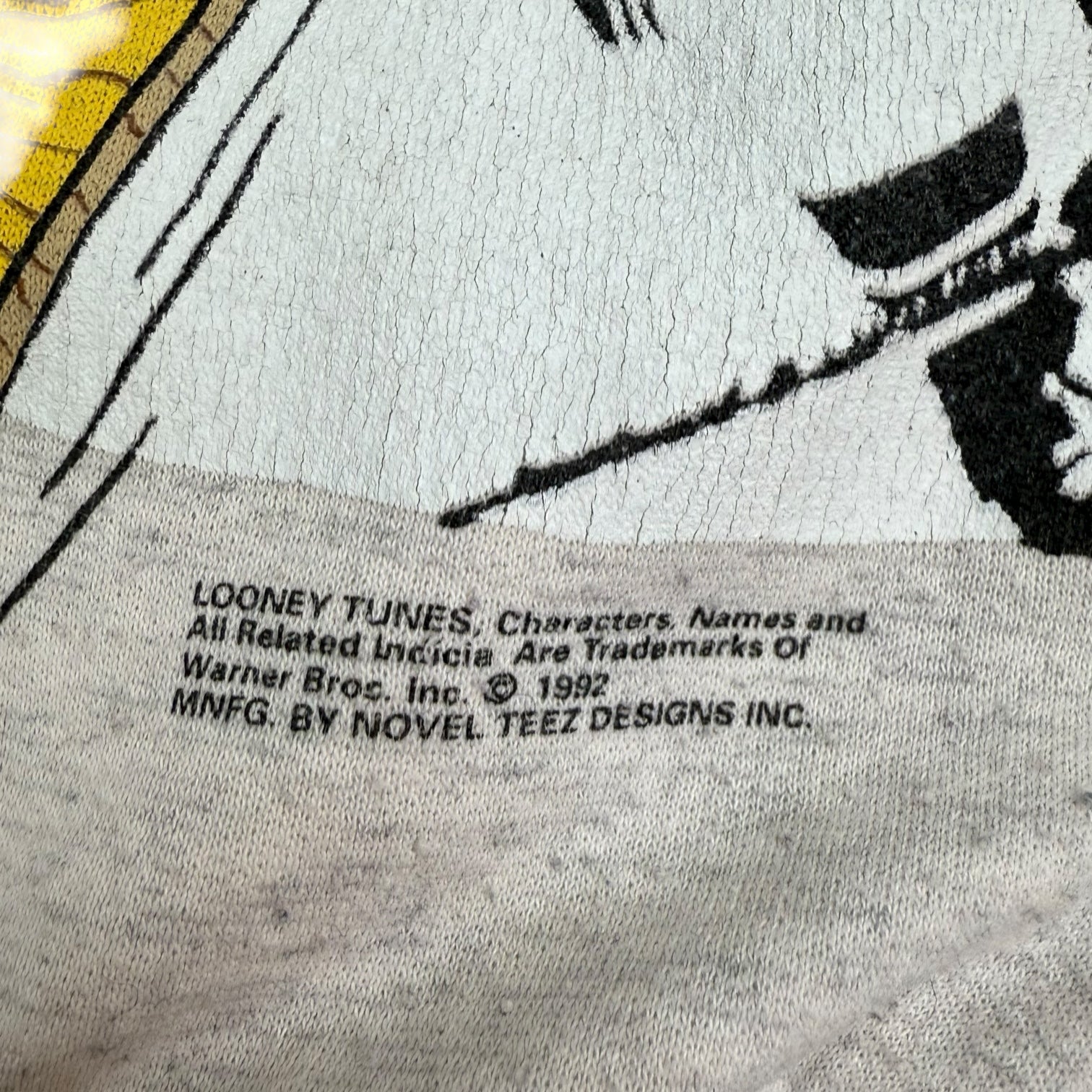 1992 Chicago Blackhawks Tasmanian Devil Crewneck Grey