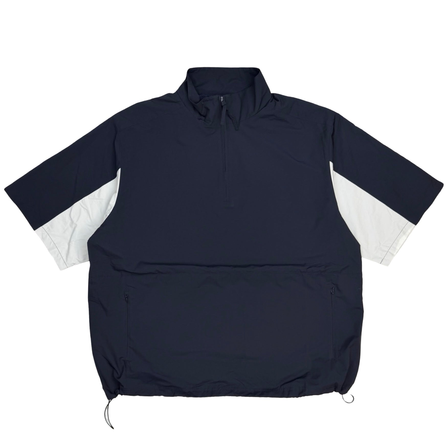 Malbon Short Sleeve Golf Windbreaker Navy/White