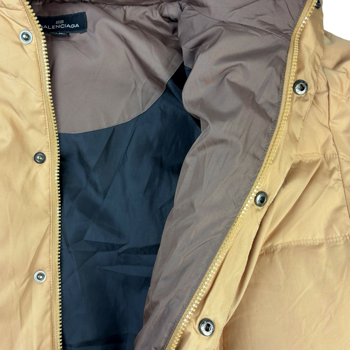 Balenciaga Hooded Down Puffer Tan