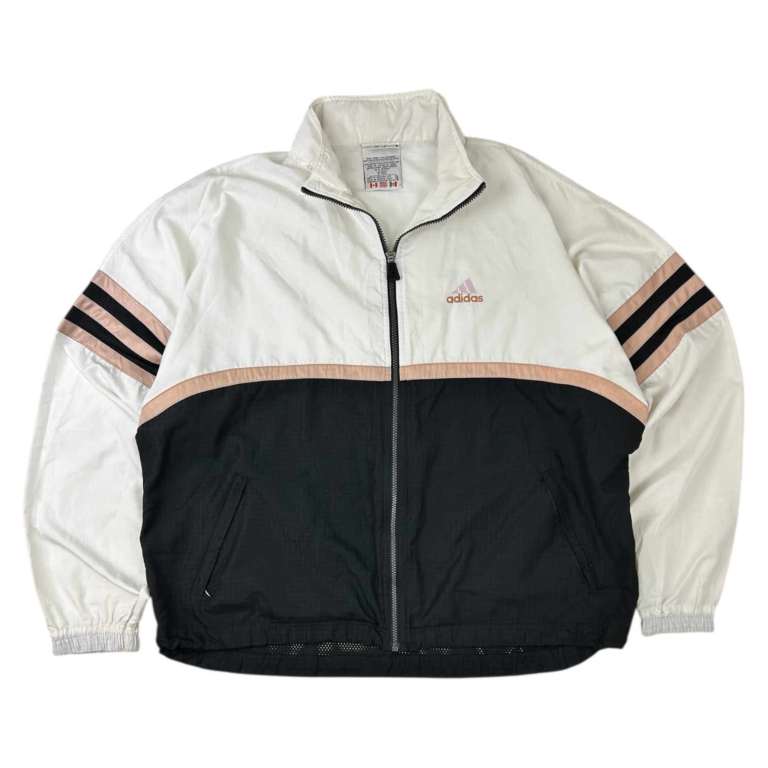Vintage Adidas Windbreaker Jacket White/Black
