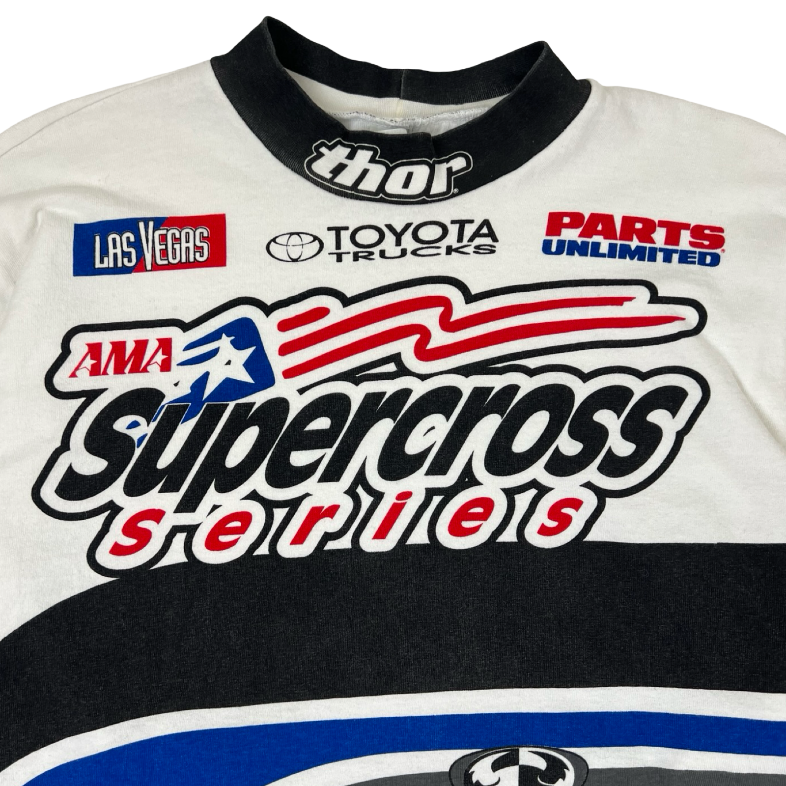 Vintage 1990’s Thor Supercross Series USA Tour Long-Sleeve Racing Jersey Blue