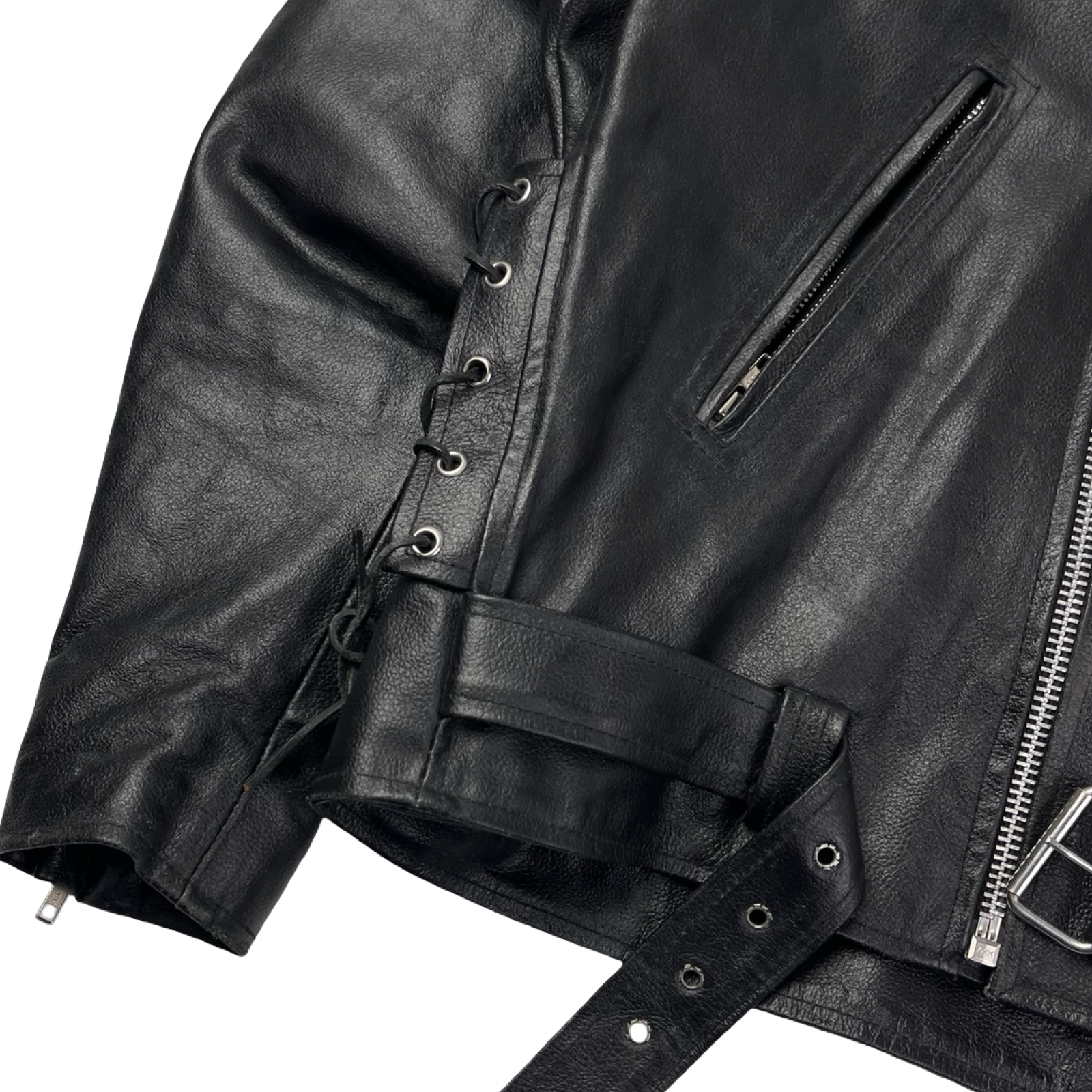 Vintage IK Double Rider Motorcycle Leather Jacket