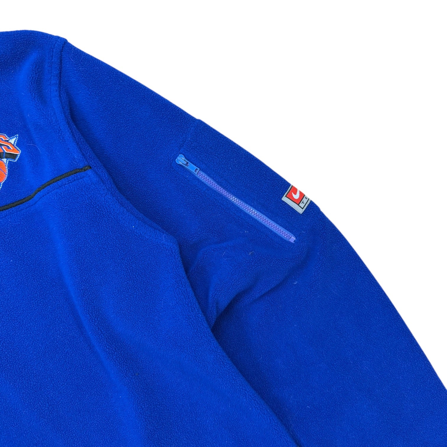 Vintage Youth Nike Teams New York Knicks Quarter Zip Sweater Blue