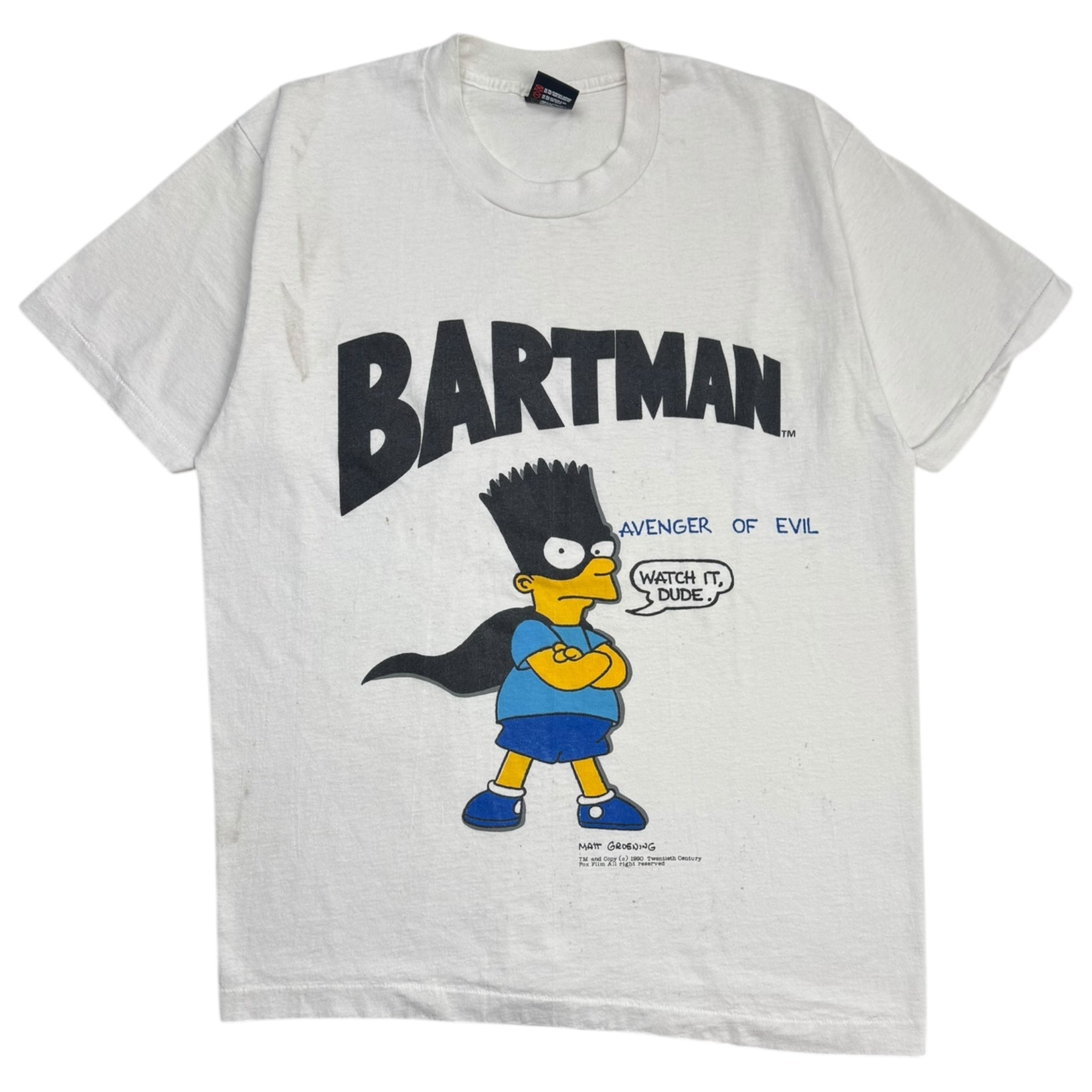 1990 Bartman ‘Avenger Of Evil’ The Simpsons T-Shirt