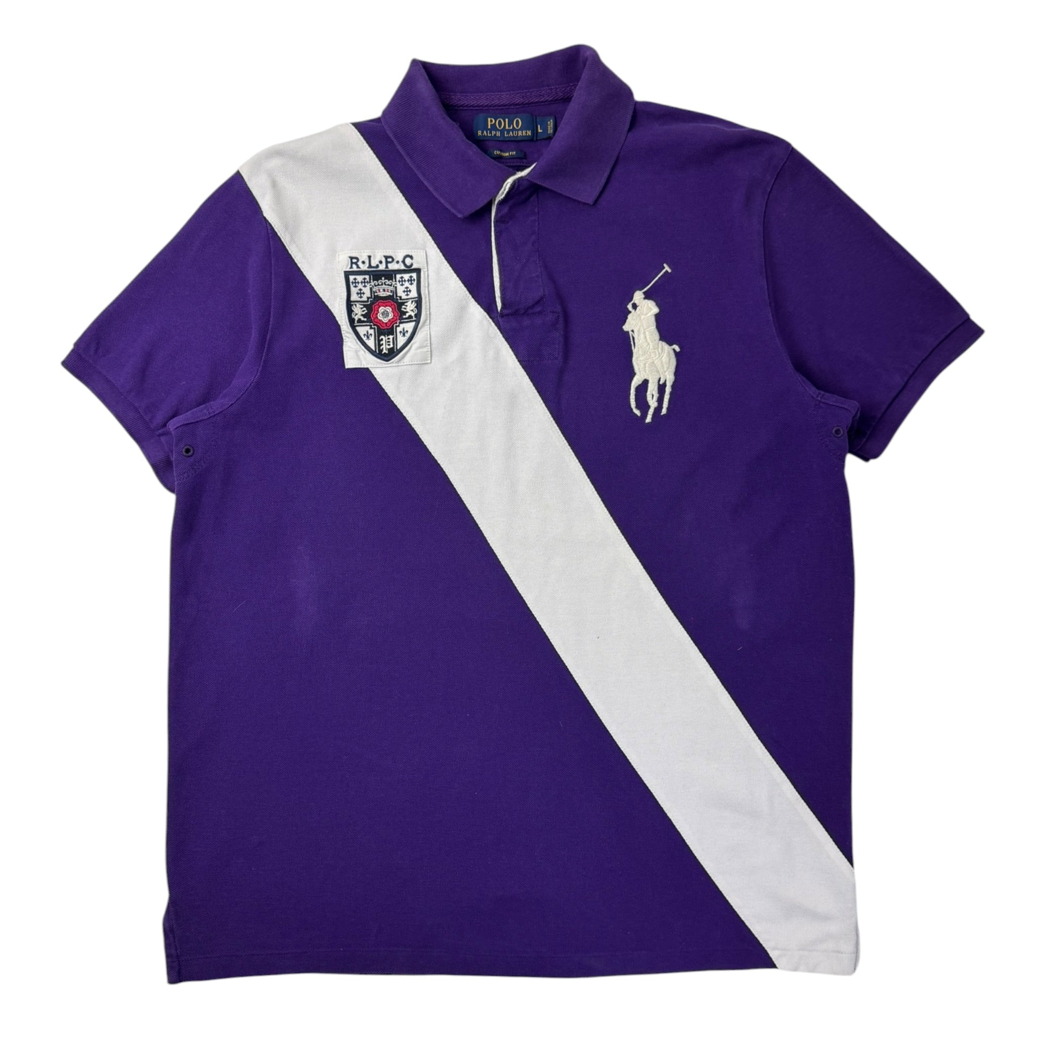 Polo Ralph Lauren Big Pony Stadium Shirt Purple/White