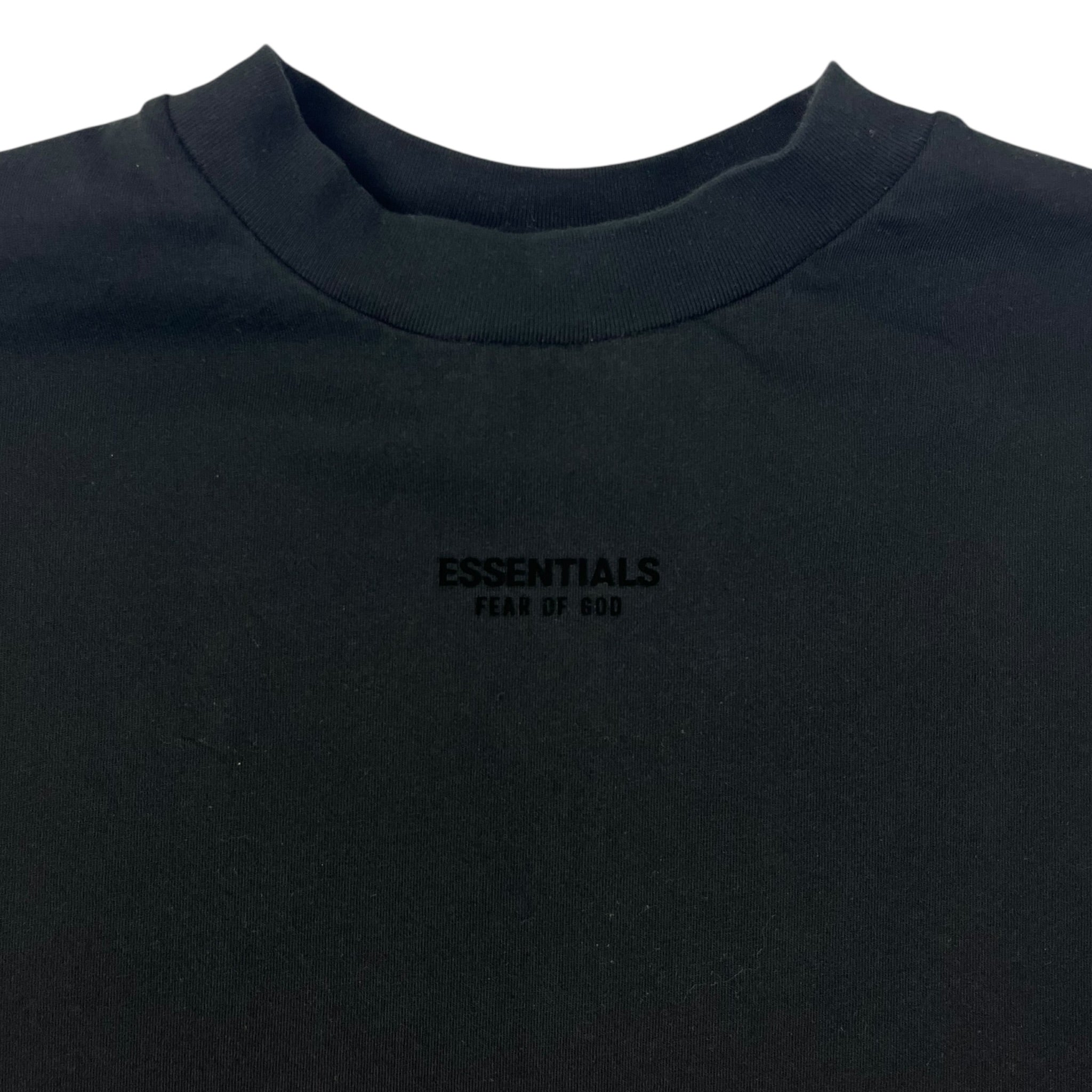 Fear Of God Essentials Center Logo Long Sleeve T-Shirt Black