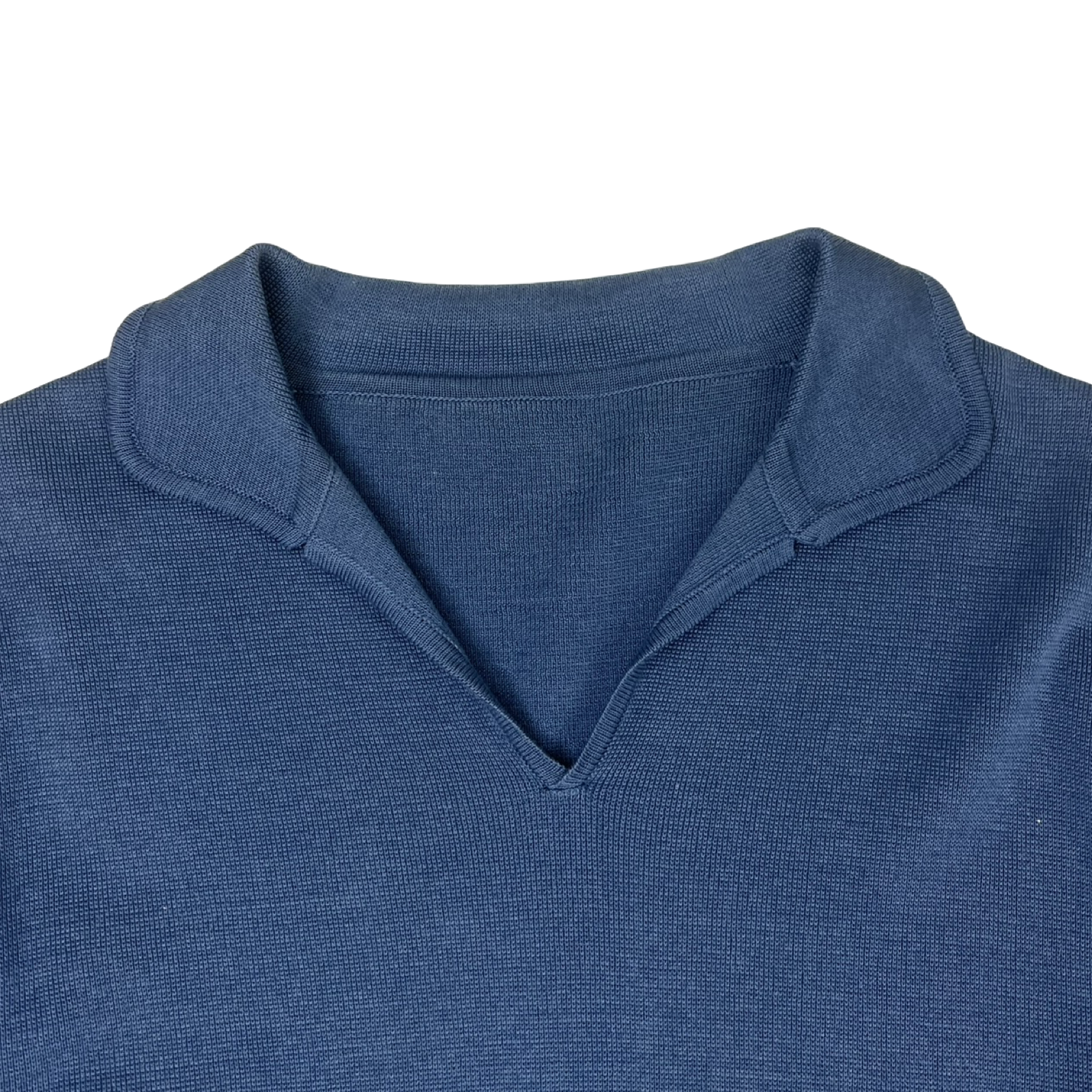 Fortela Knitted Skipper Textured Polo shirt Indigo Blue