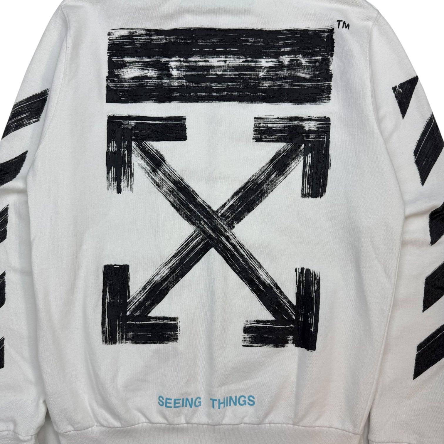 Off-White Brushed Arrows Hoodie White
