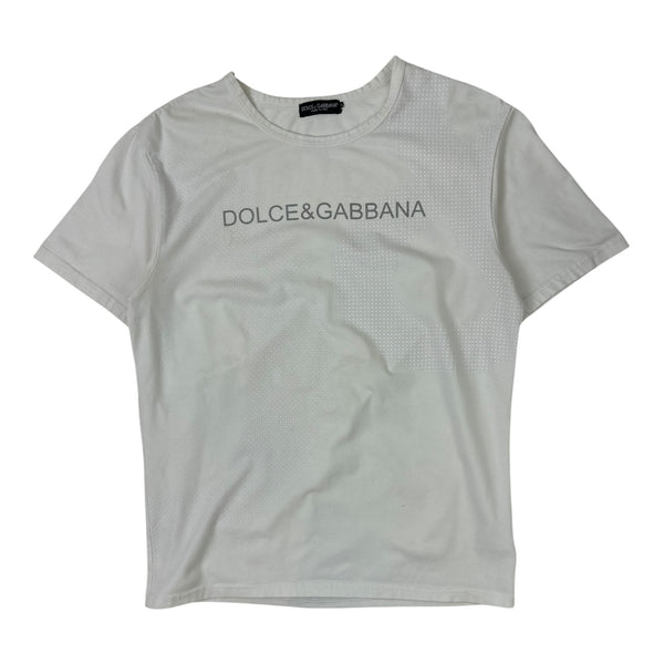 Dolce & Gabbana Textured Logo T-Shirt White