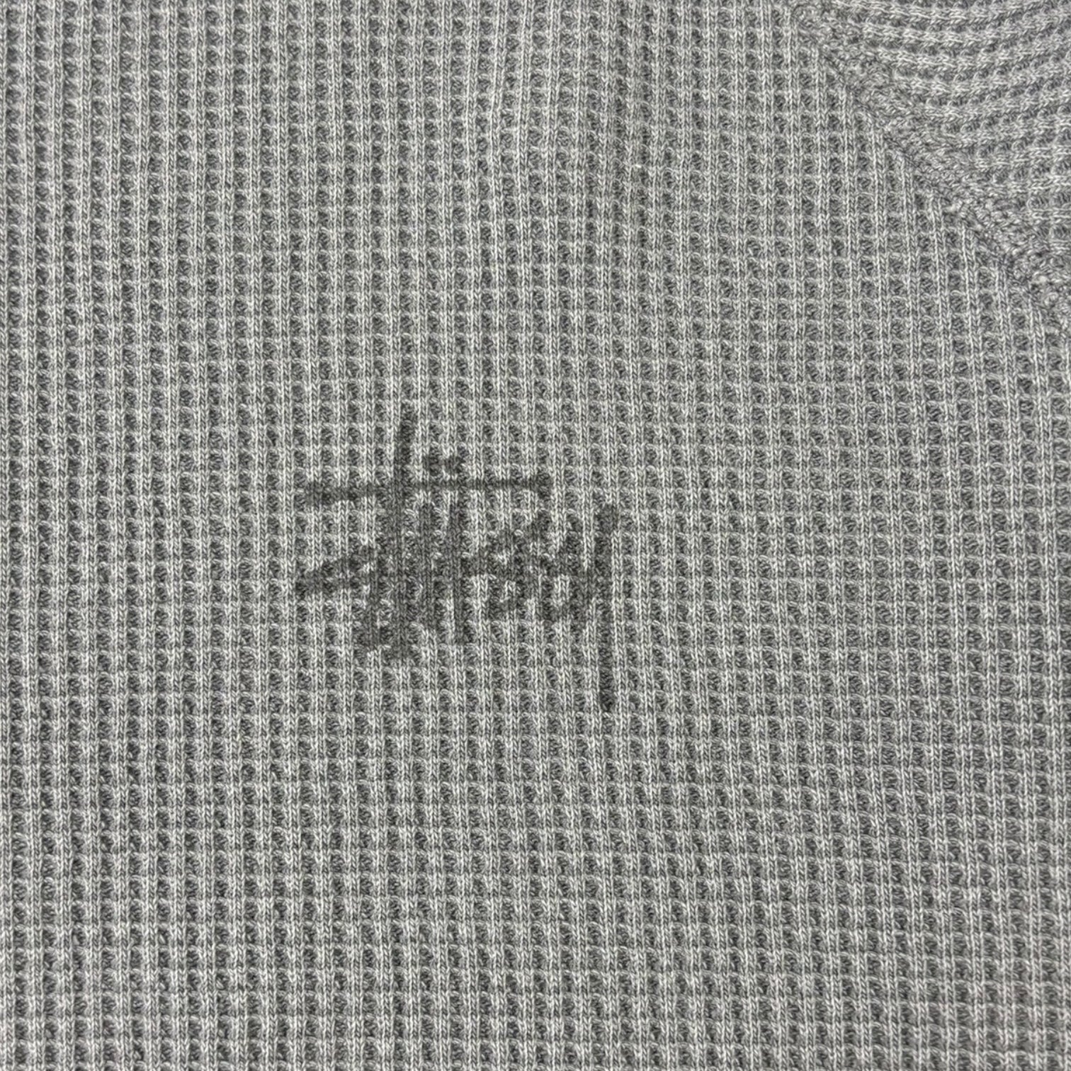 Stussy Raglan Thermal Long Sleeve Washed Black