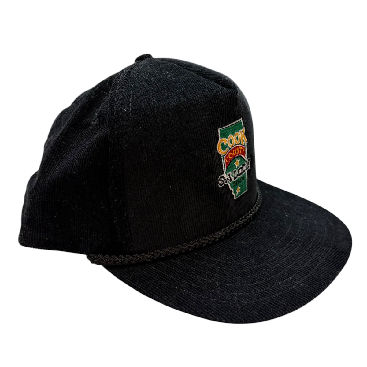 Vintage Cook County Saloon Corduroy Snapback Black