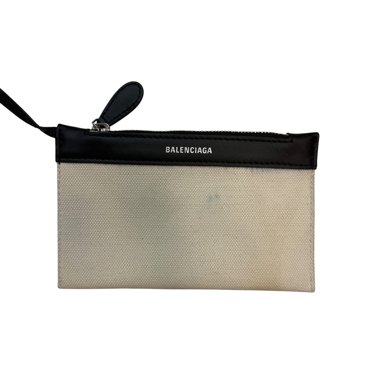 (W) Balenciaga Cabas Navy XS Logo Tote Bag