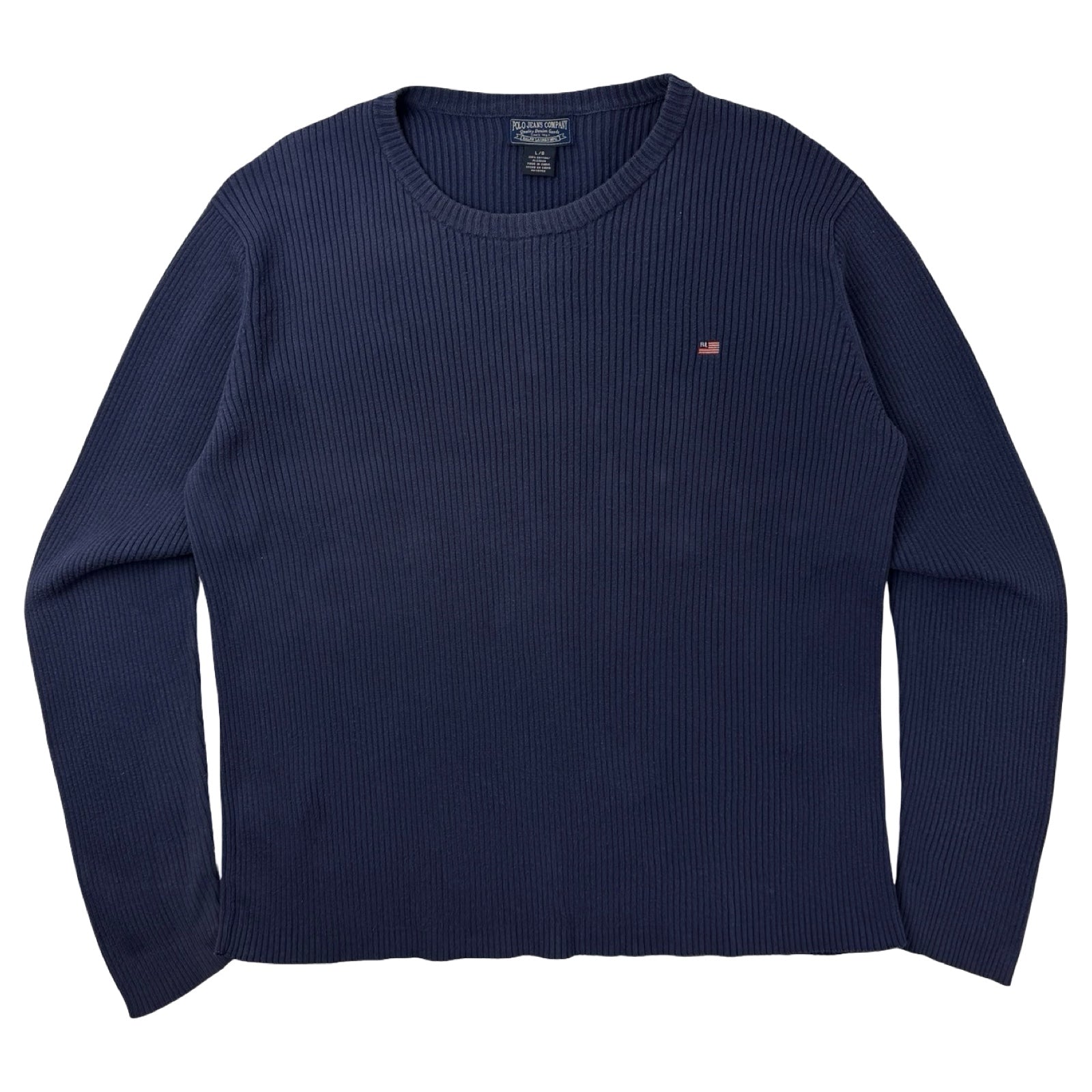 Vintage Polo Jeans Ribbed Sweater Navy