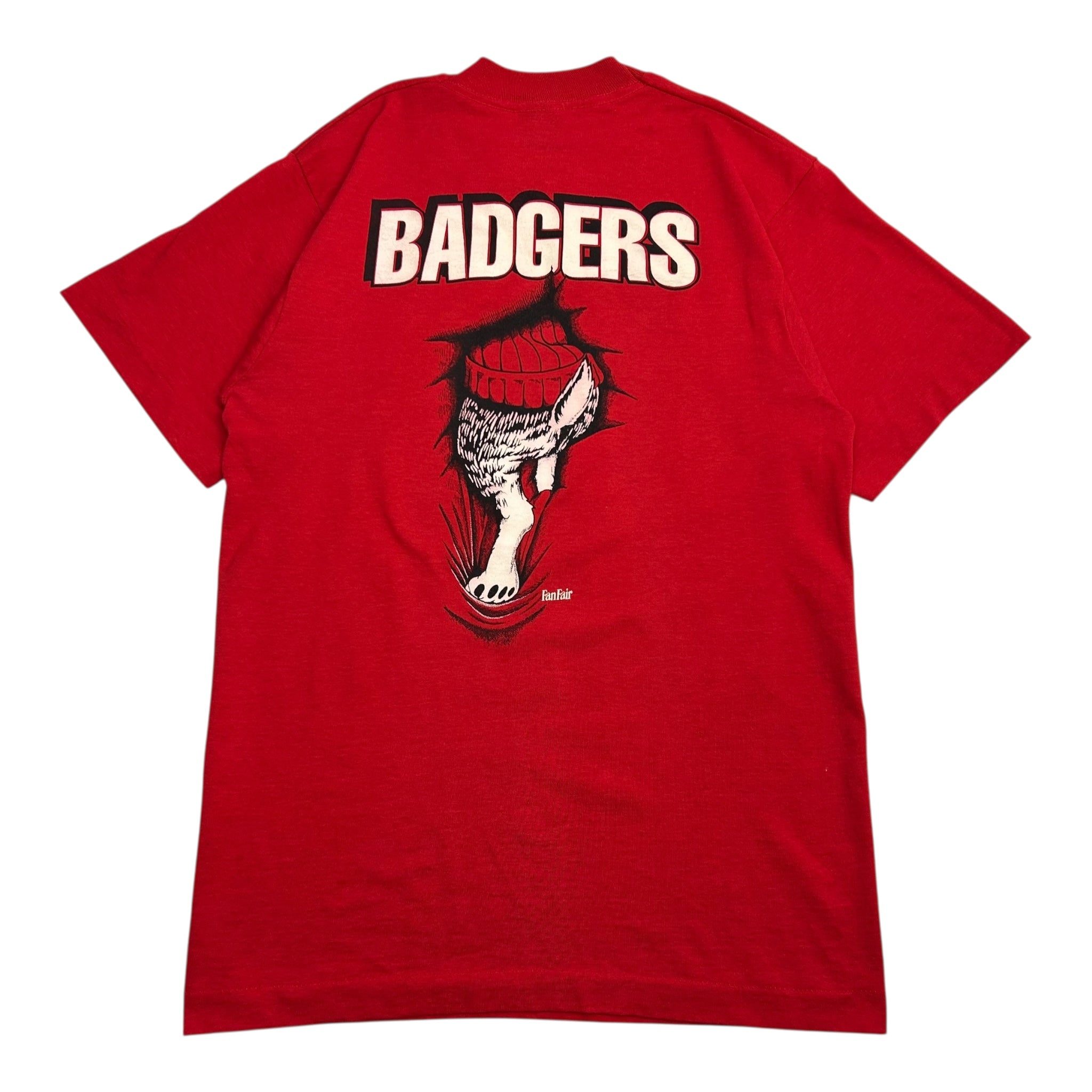Vintage Wisconsin Badgers Break Through Tee Red