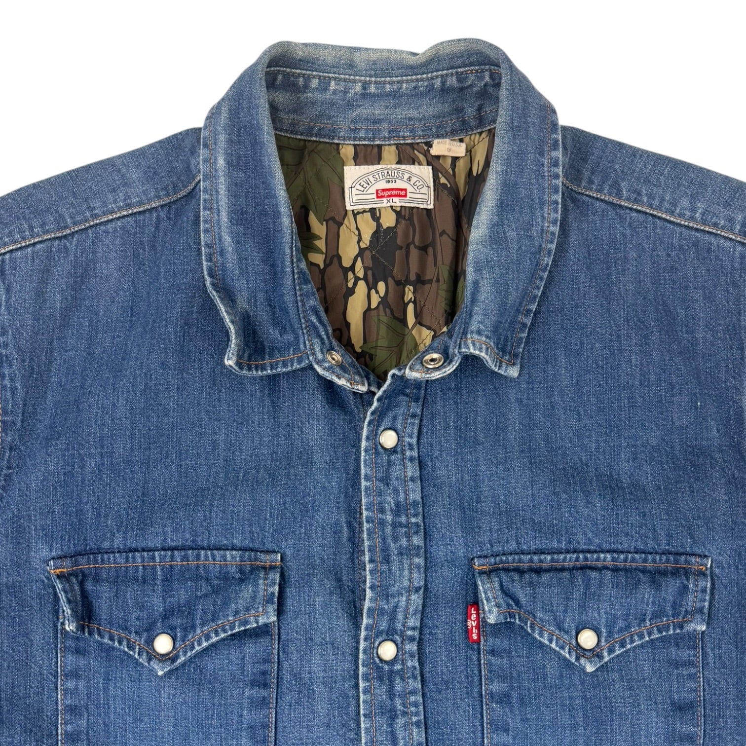 Supreme x Levi’s Denim Quilted Button Up Jacket