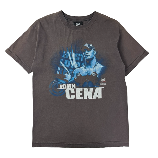 2002 John Cena Hustle Loyalty Respect WWE T-Shirt Faded