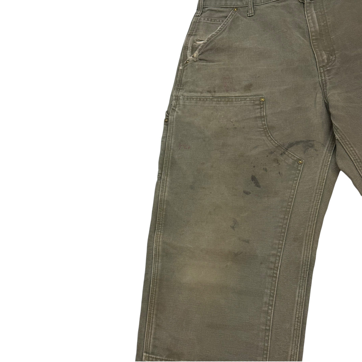 Vintage Carhartt Double Knee Pants Washed Green